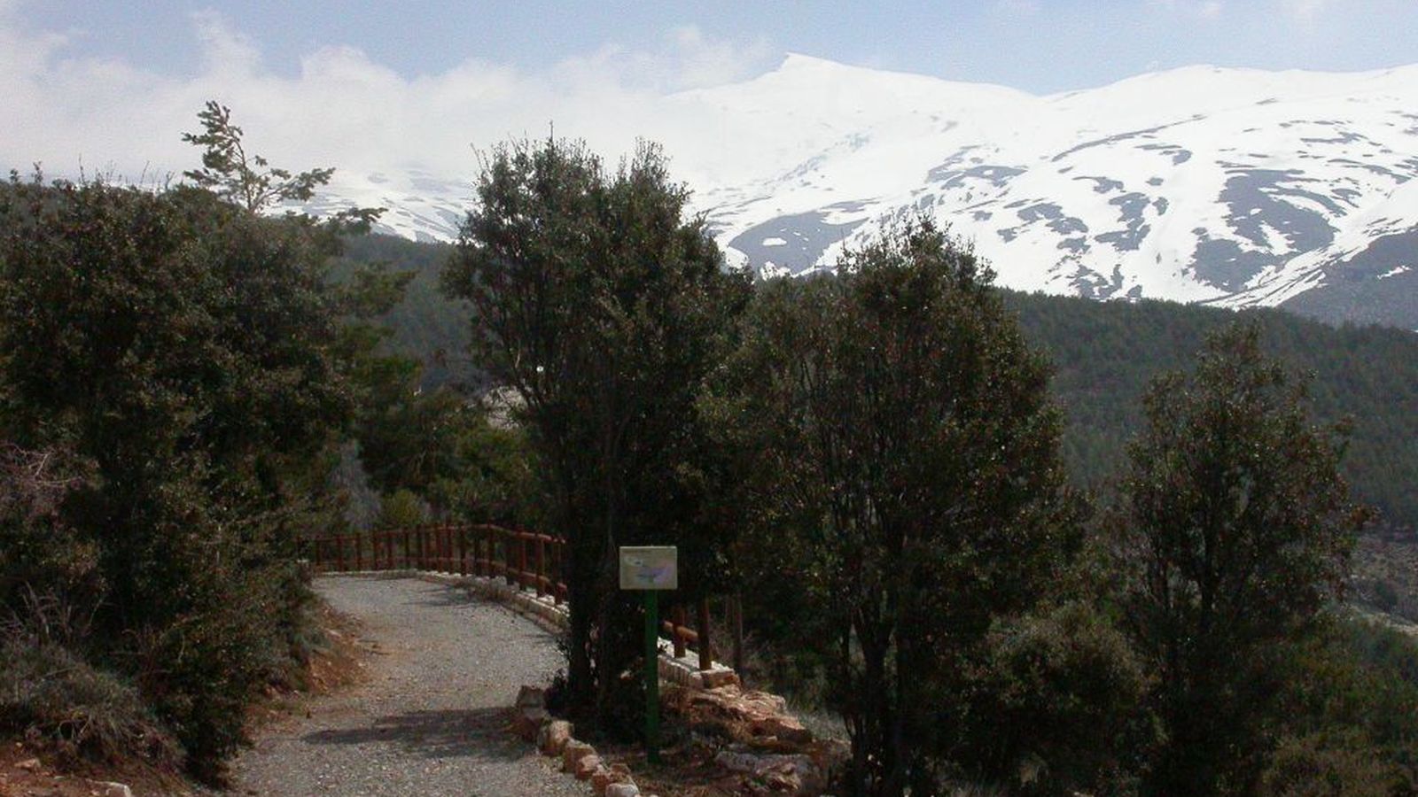 El parque, con Sierra Nevada al fondo