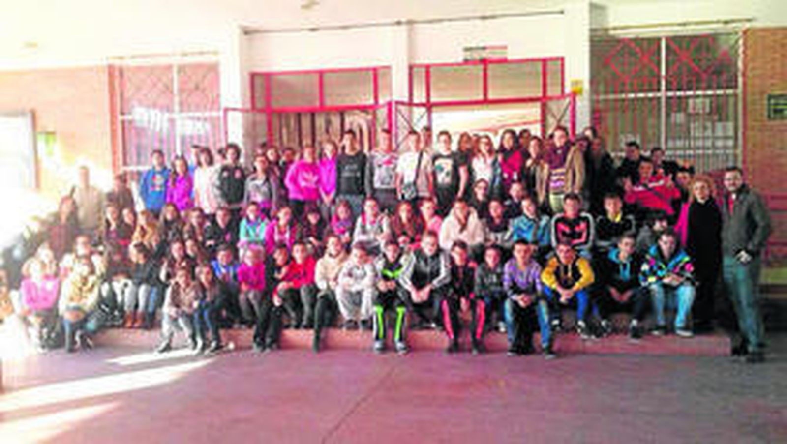 Los alumnos del instituto Virgen de la Esperanza.