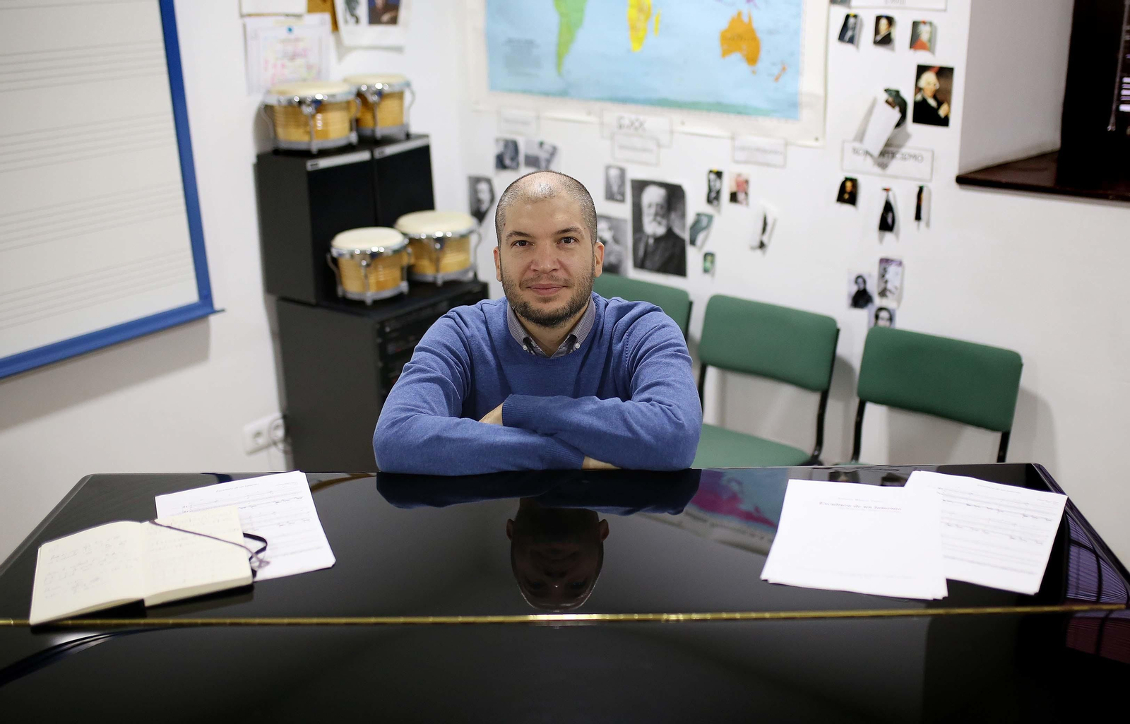 Antonio Blanco Tejero posa en el Conservatorio.