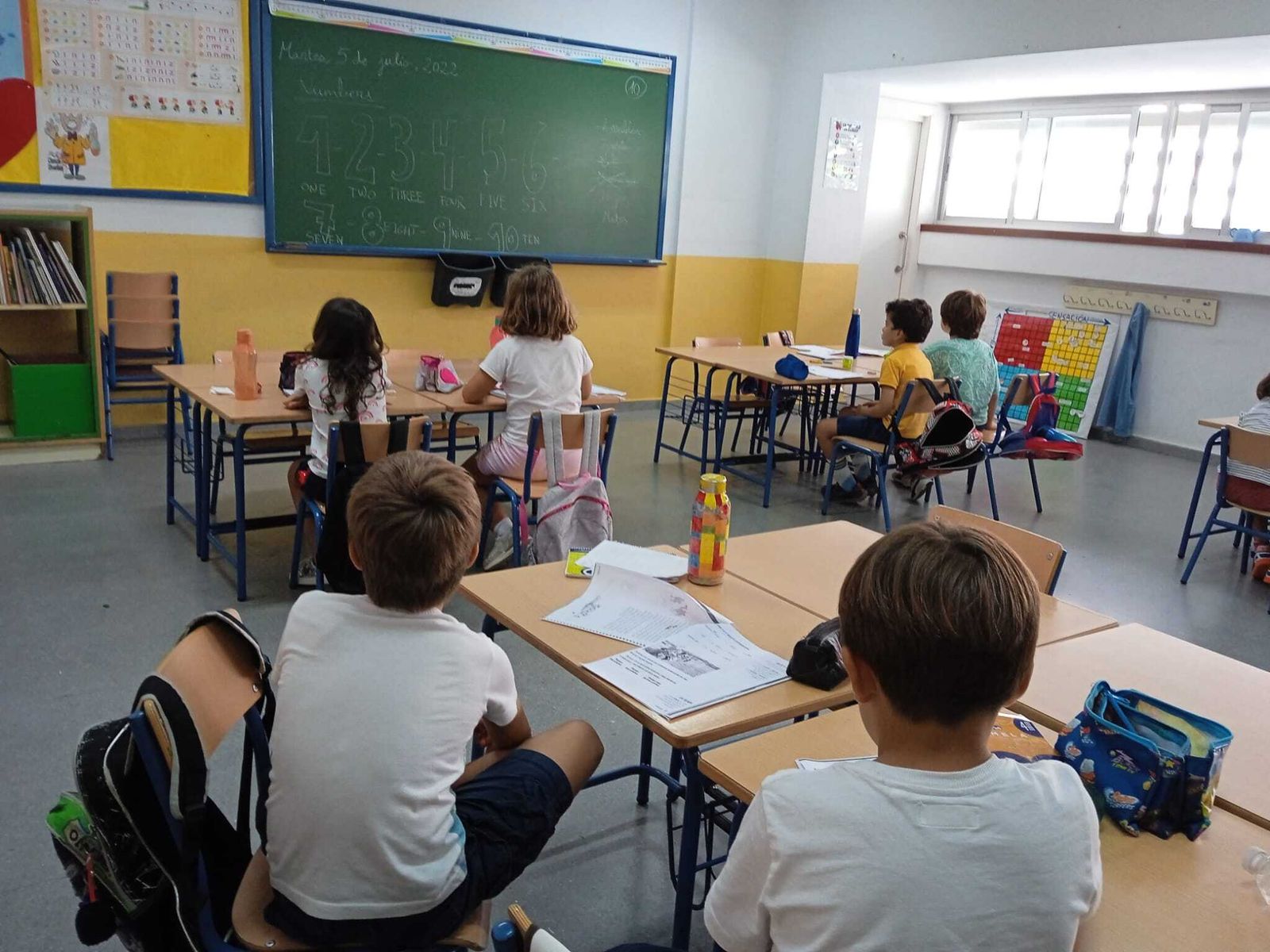 Una clase del Programa de Refuerzo Estival en el CEIP Reyes Católicos.