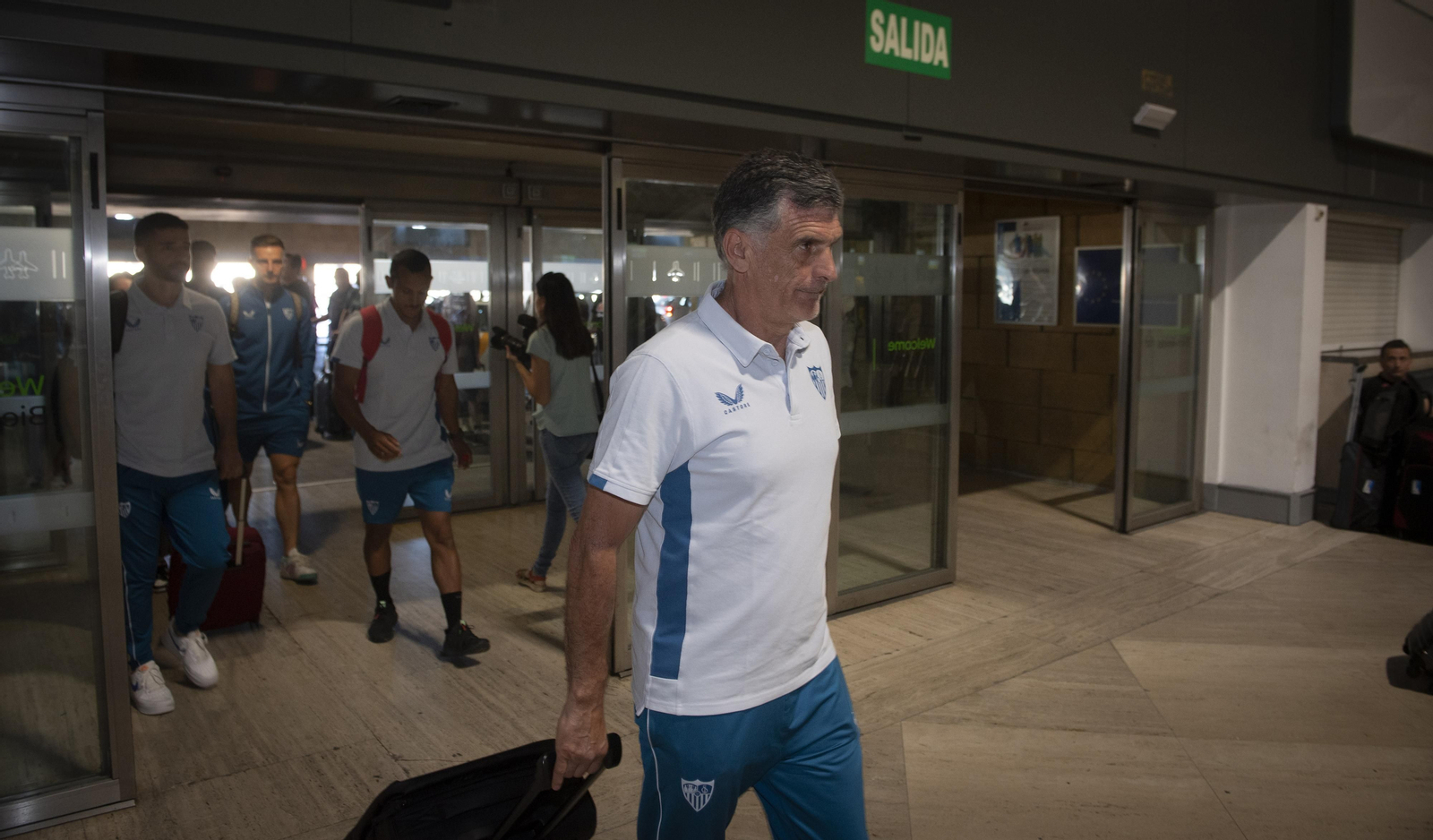 La salida del Sevilla a Turín, en imágenes