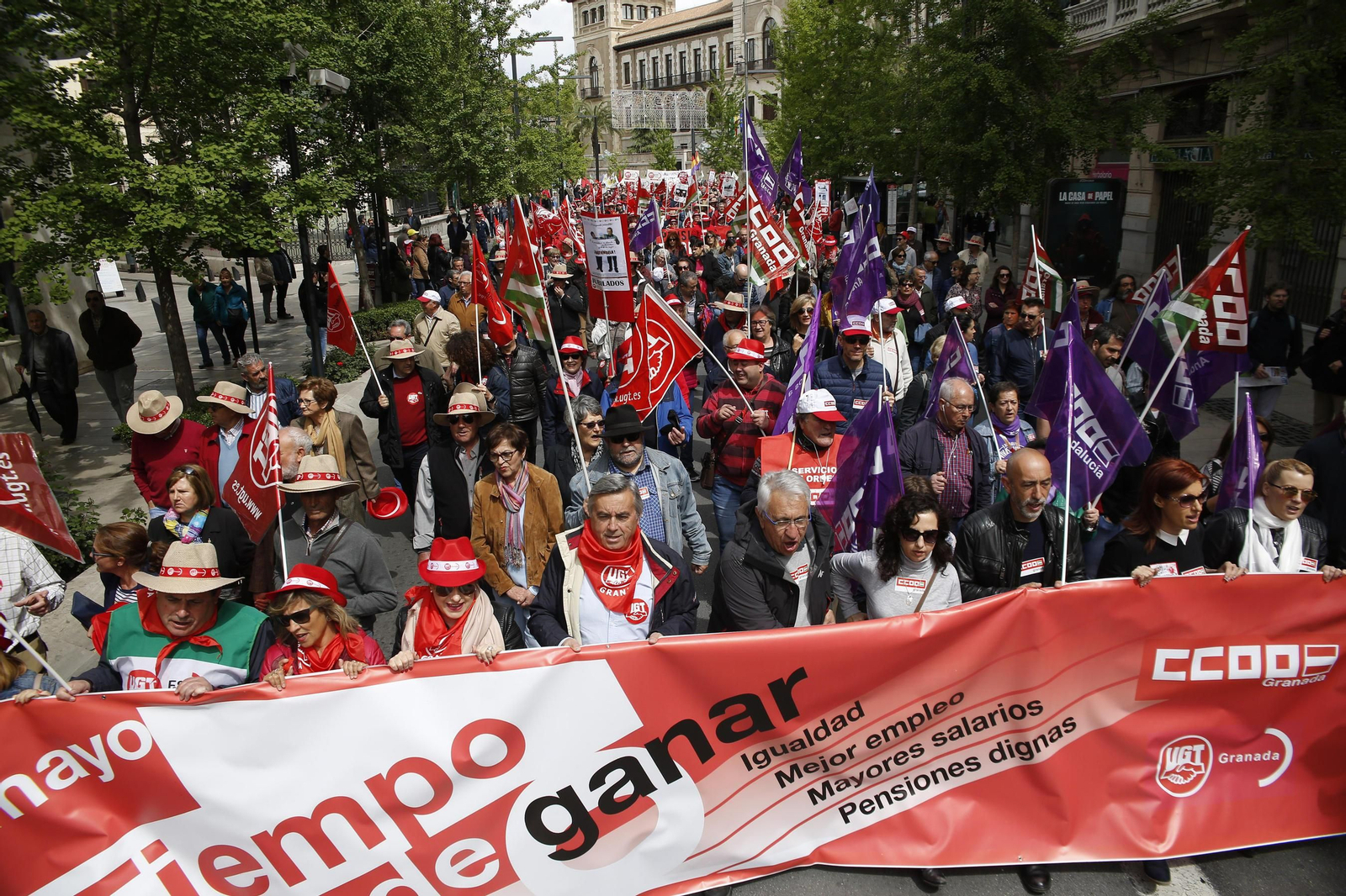 La manifestación del Primero de Mayo de Granada, en imágenes