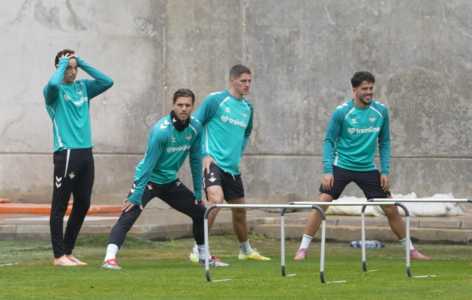 Lo Celso se entrena junto a Fornals, Valentín Gómez y Altimira.