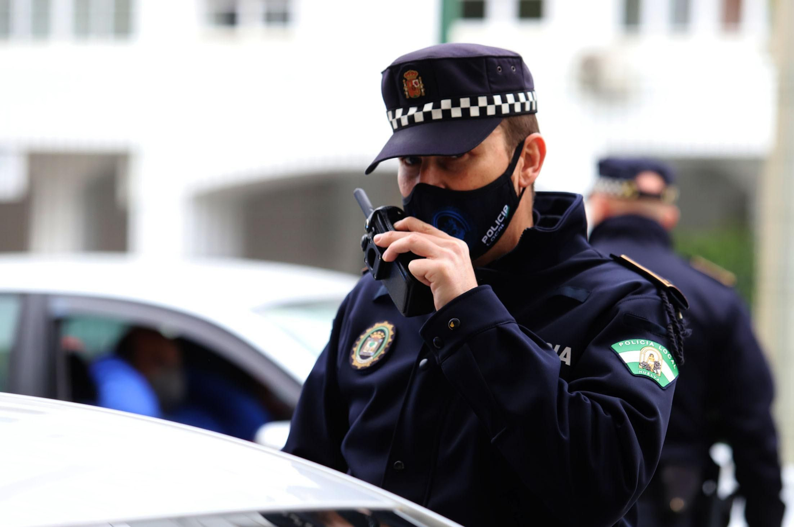 Imágenes del control de la Policía Local en la avenida Costa de la Luz