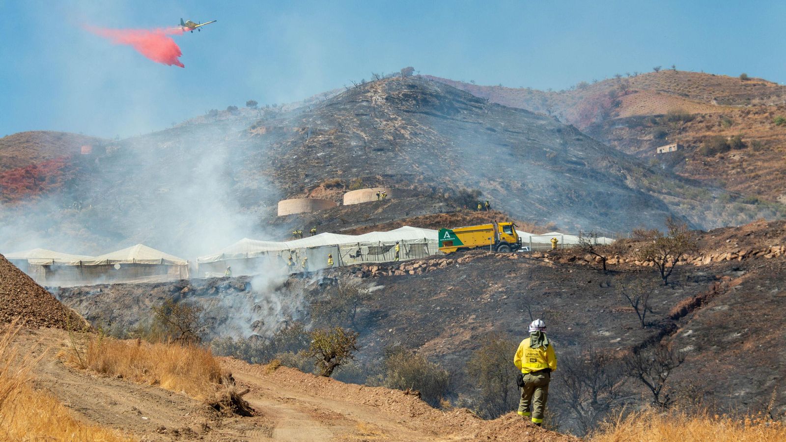 Imagen de archivo de la actuación del Infoca durante el incendio