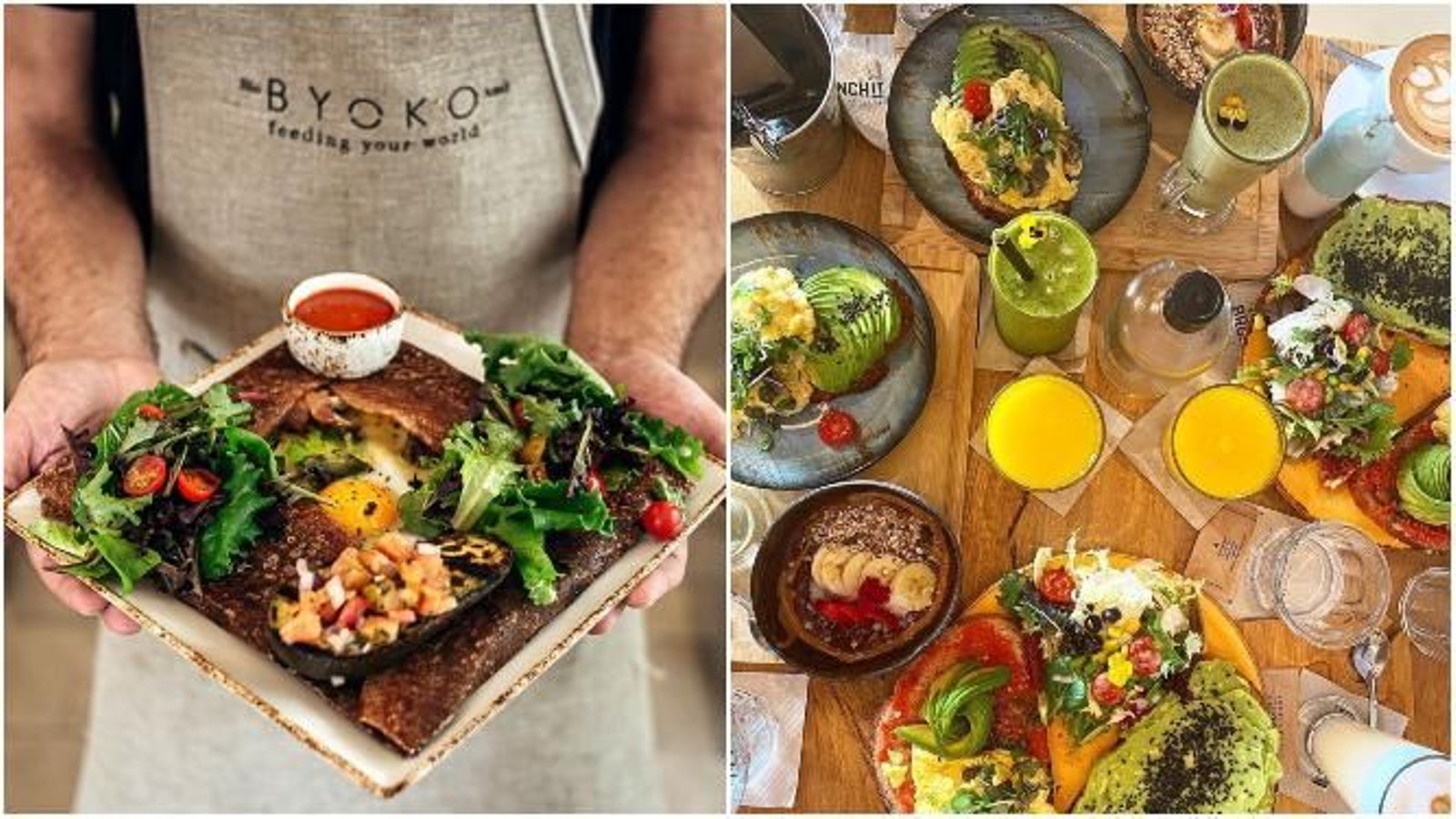 Dos desayunos en Málaga. Dos desayunos en Málaga.