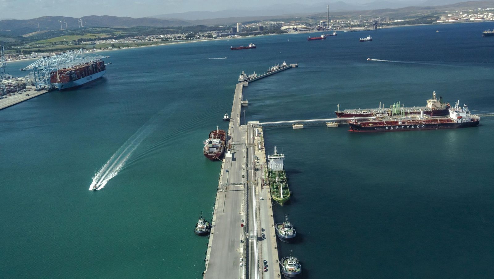 Una vista aérea del Puerto de Algeciras.