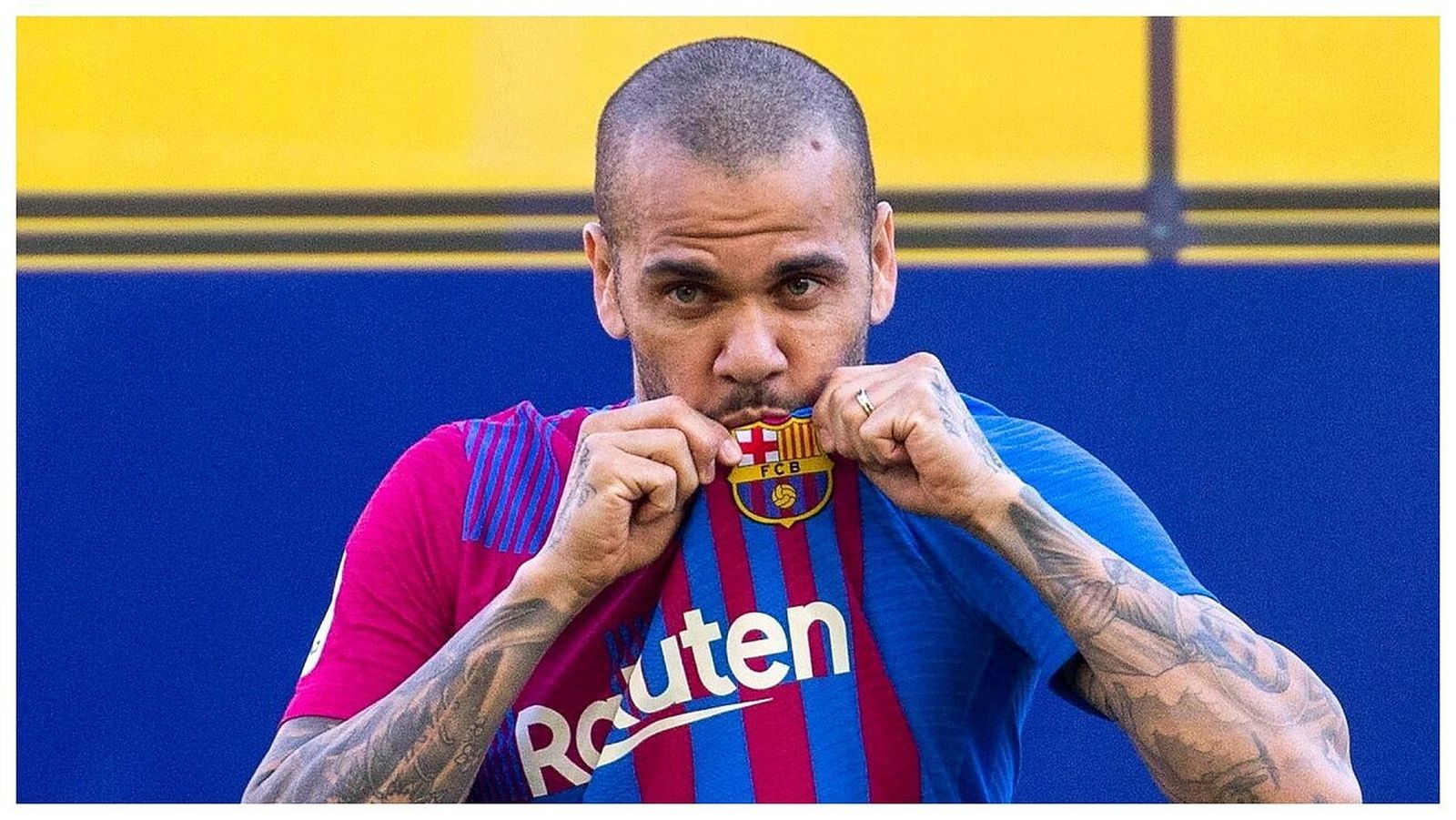 Dani Alves el día de su presentación