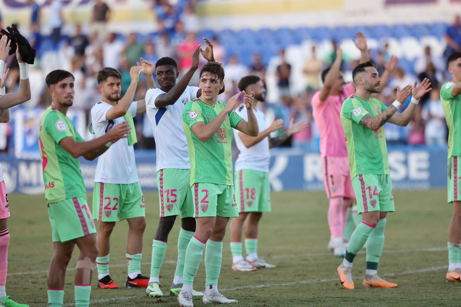 Así celebró el Málaga CF el triunfo en Linares