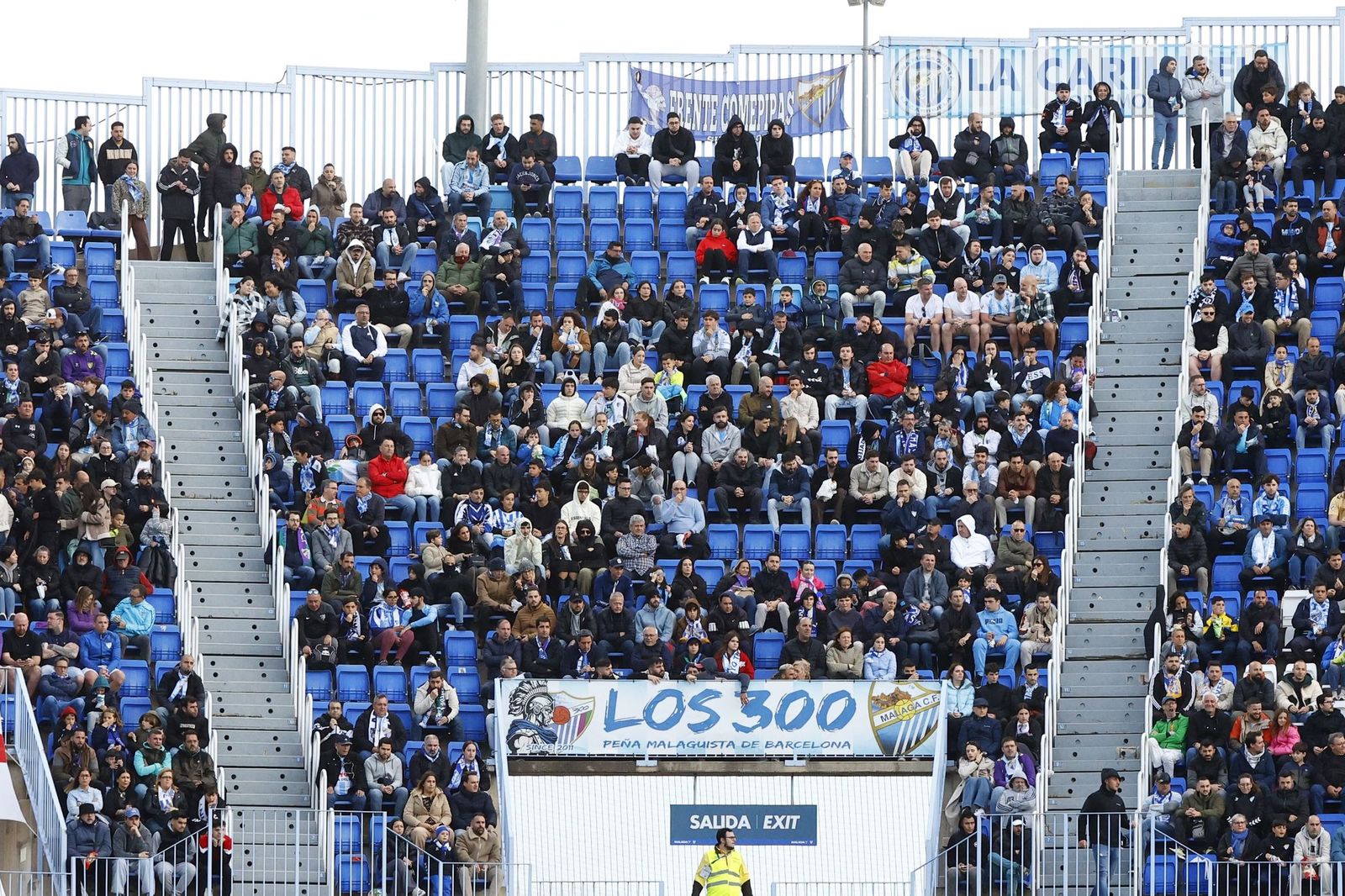 Búscate en La Rosaleda durante el Málaga CF-Racing de Ferrol