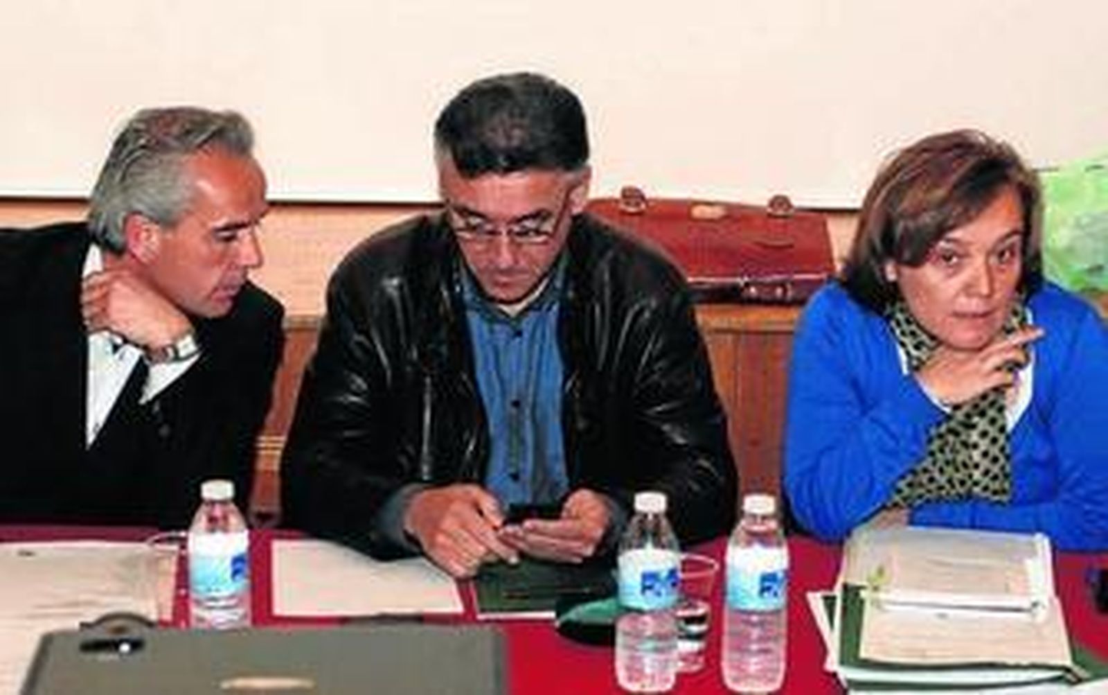 De izquierda a derecha, Alfonso Moscoso, Federico Fernández y María Peña.