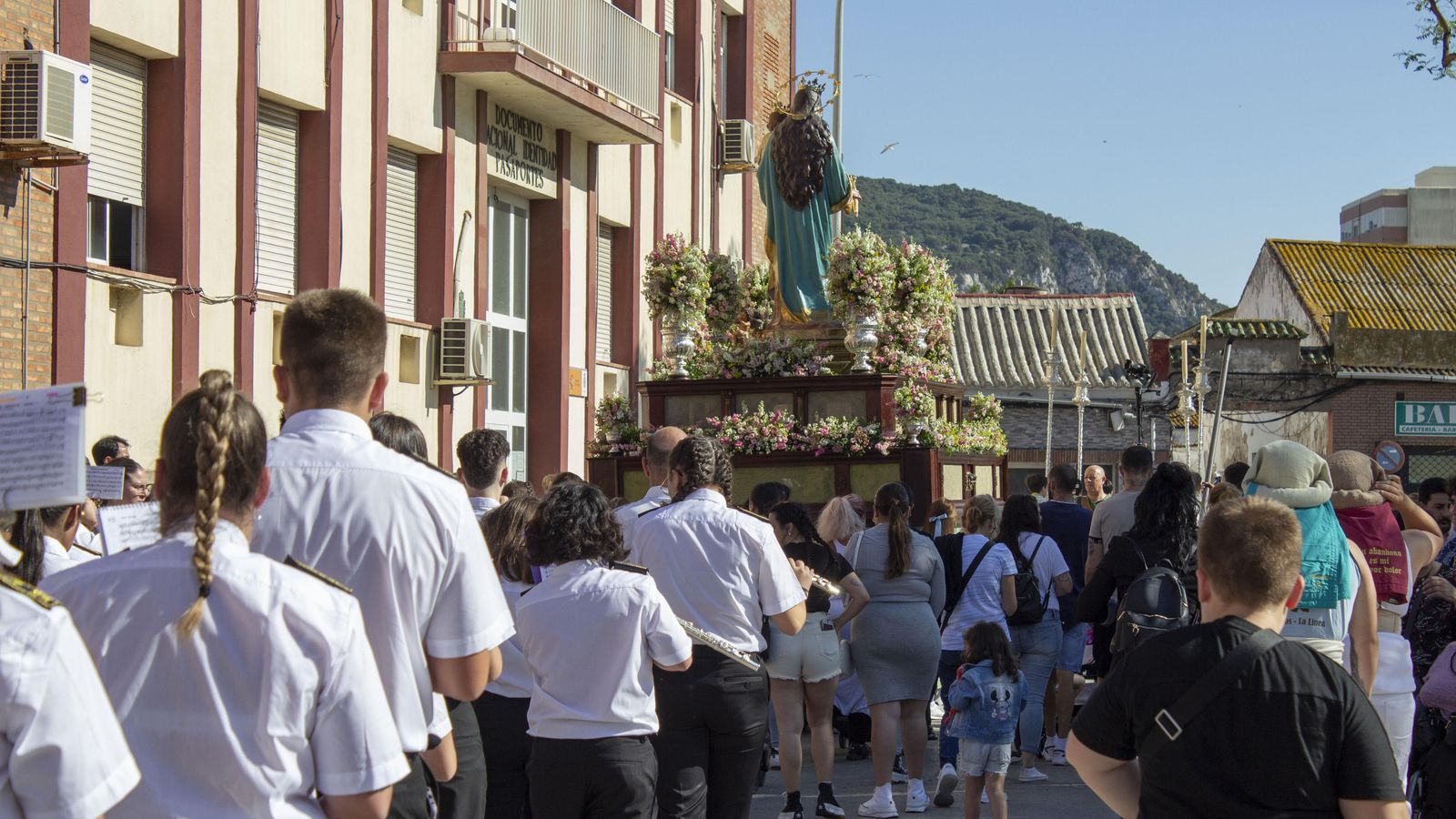 Procesión de María Auxiliadora en La Línea de la Concepción.