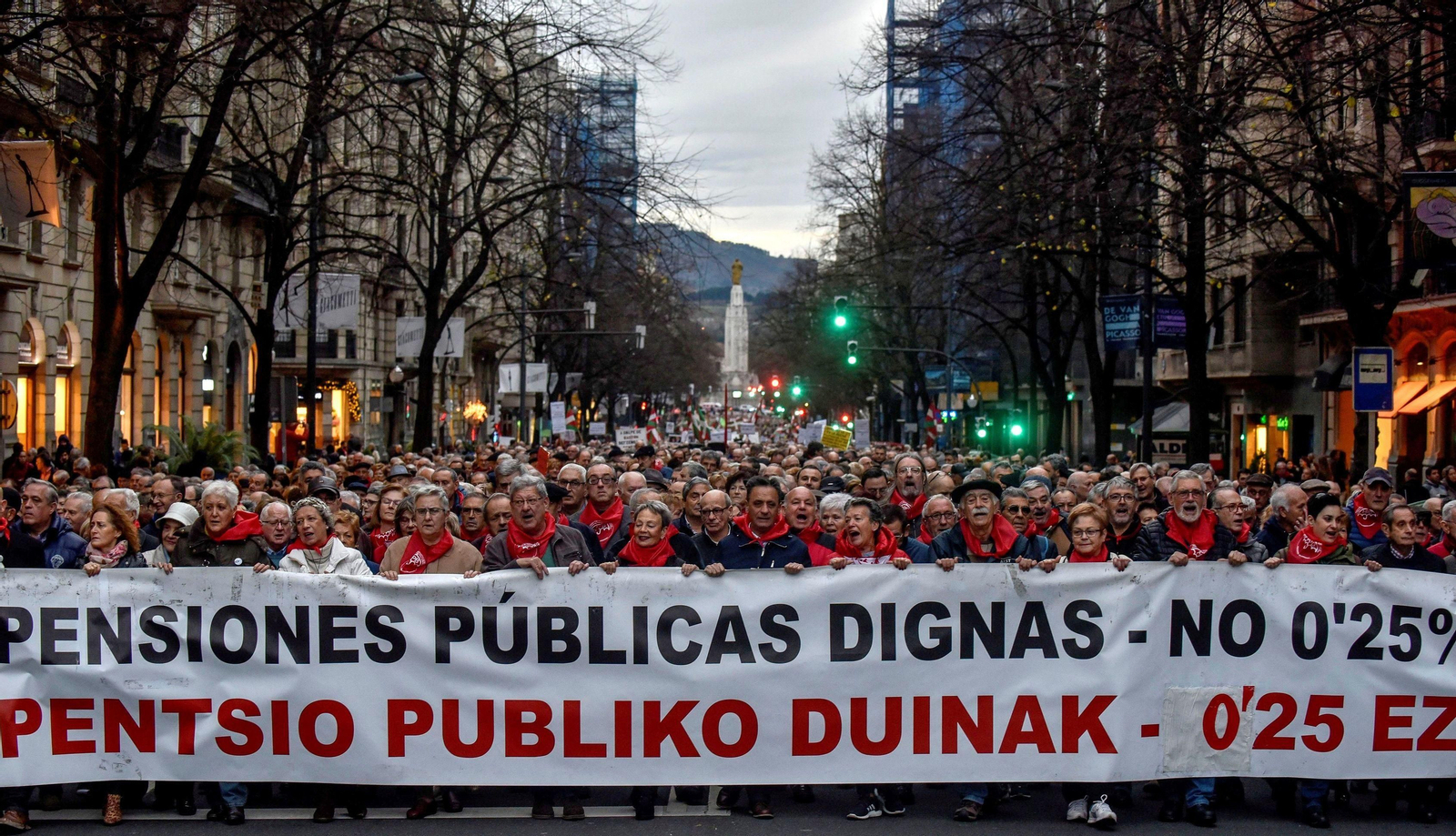 Manifestación de pensionistas en Bilbao este fin de semana