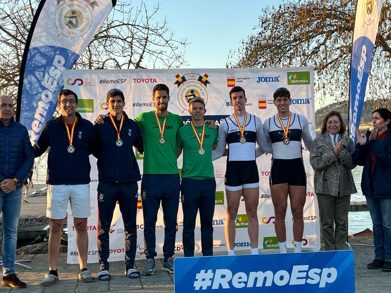 Uno de los podios en el Campeonato de España de larga distancia celebrado en tierras gallegas.