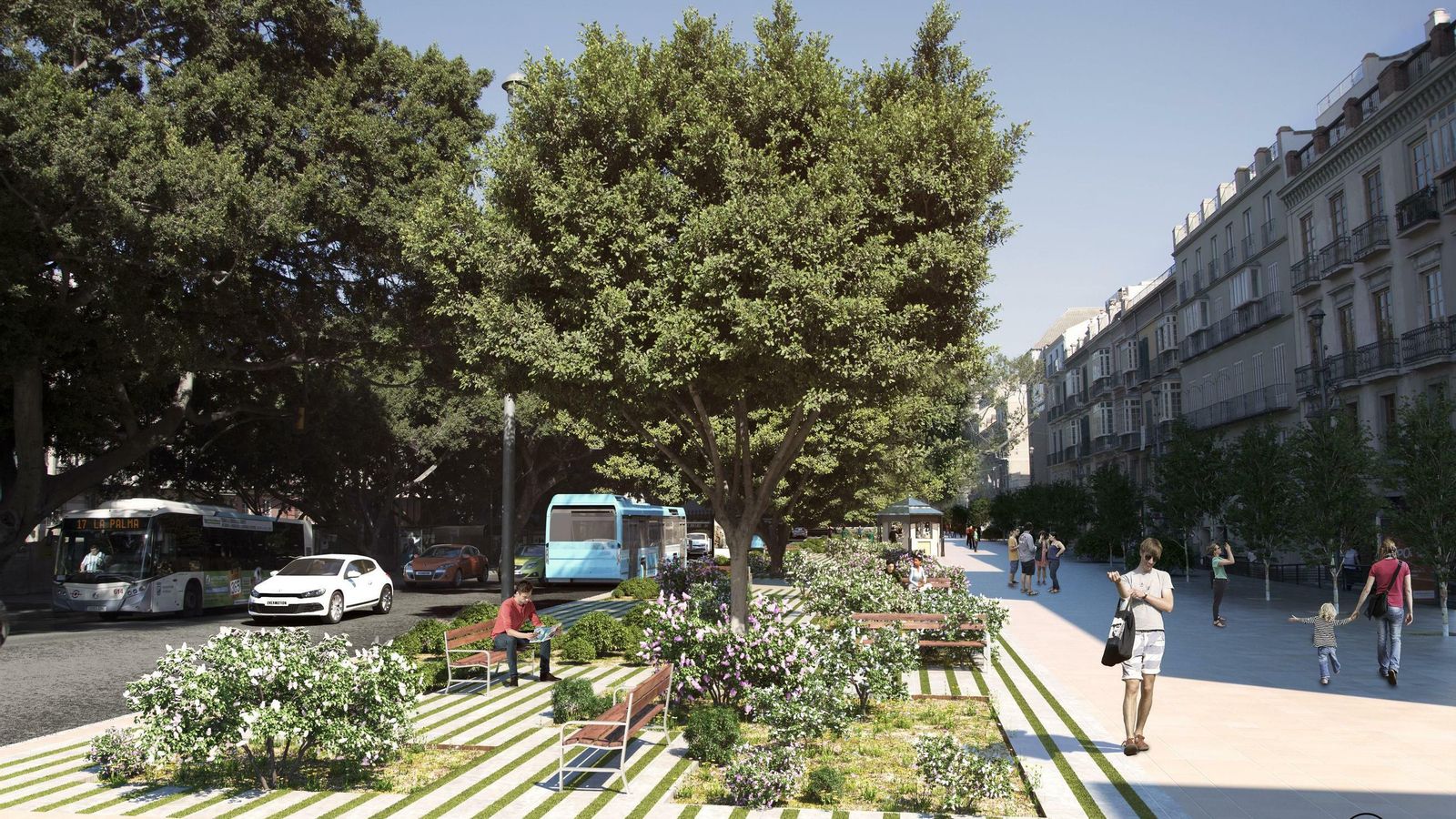 Diseño final previsto tras la reurbanización del ala sur. Diseño final previsto tras la reurbanización del ala sur.