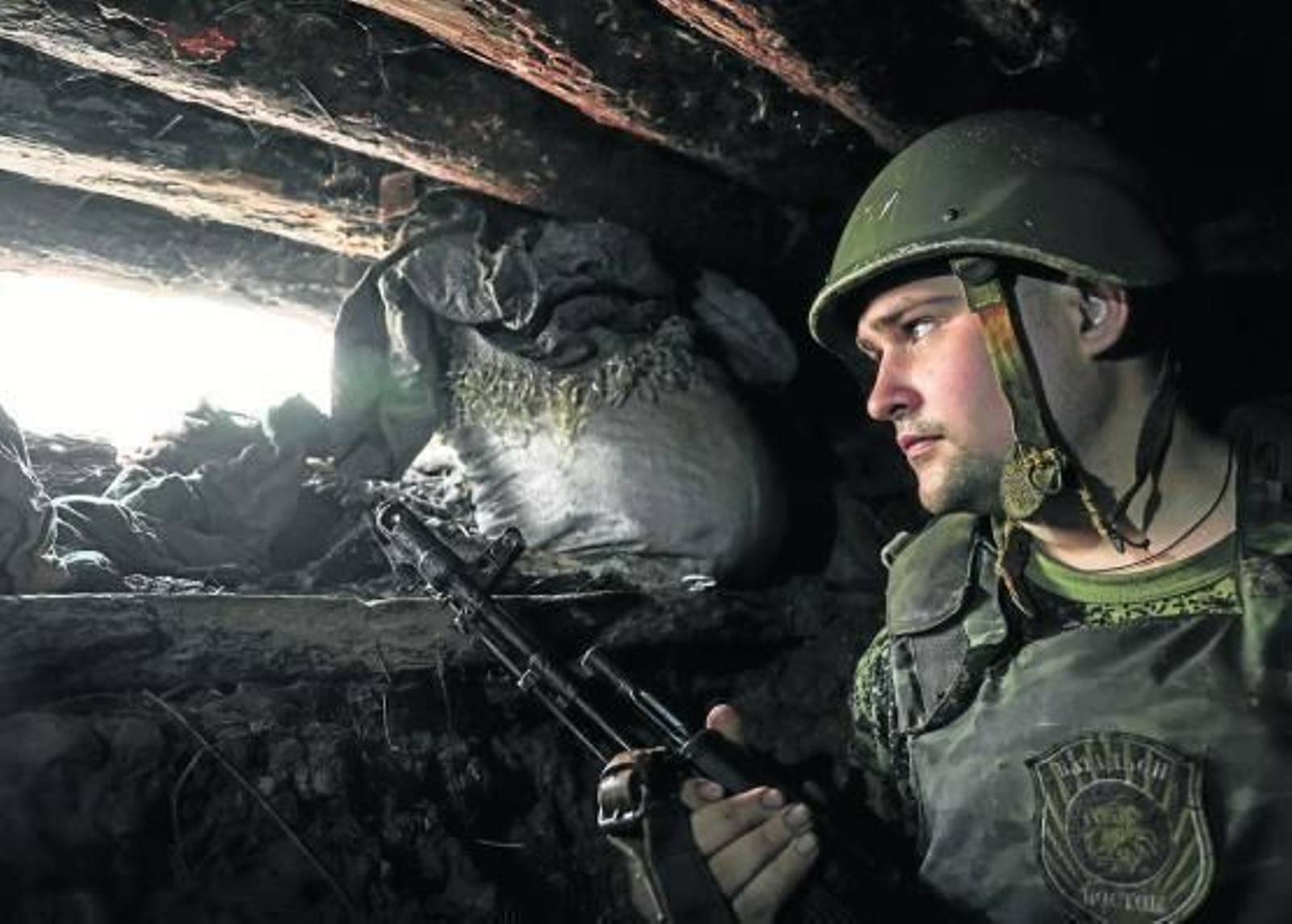 Milicianos de la autoproclamada República Popular de Donetsk.