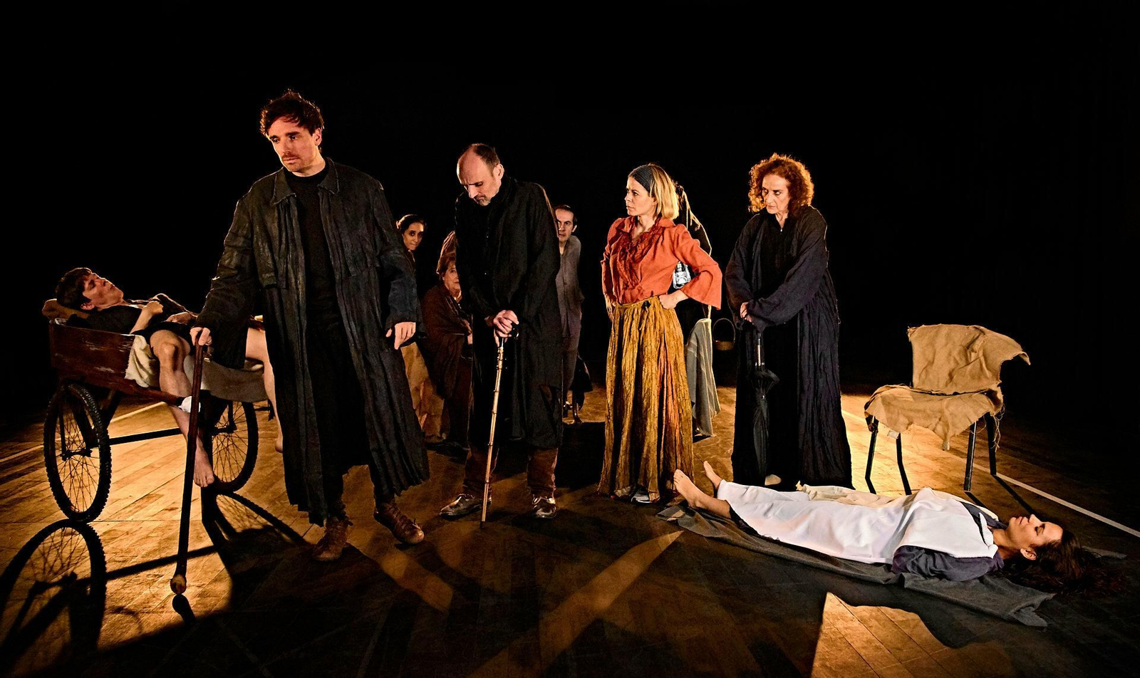 Un momento del montaje.