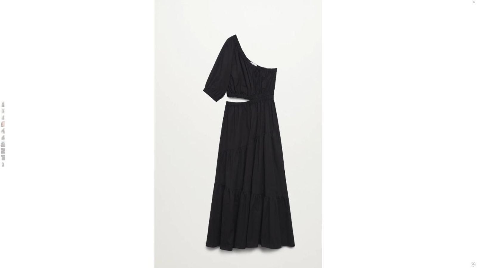 El vestido negro de Mango de estilo cut out.