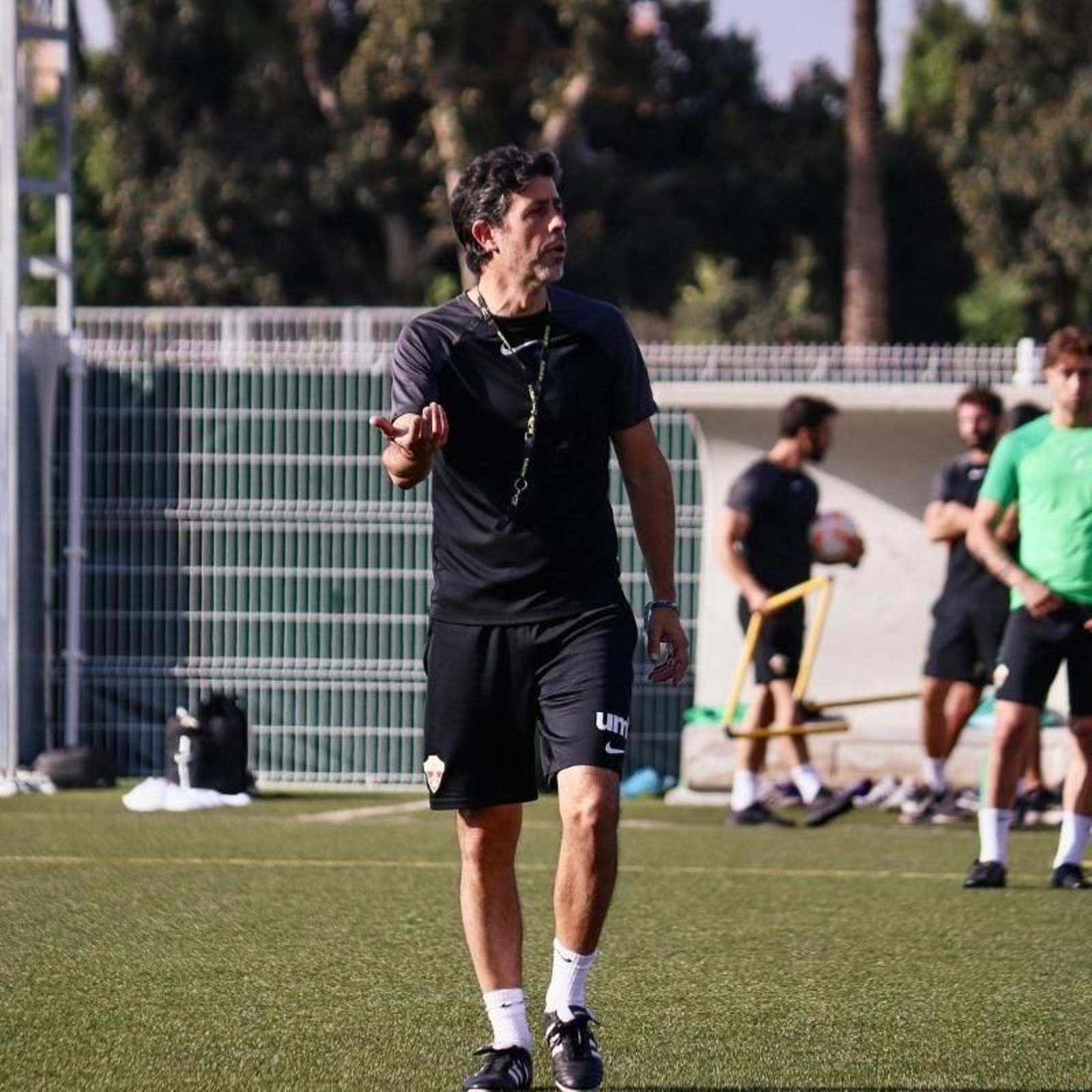 Alberto Gallego, durante un entrenamiento con el Ilicitano.