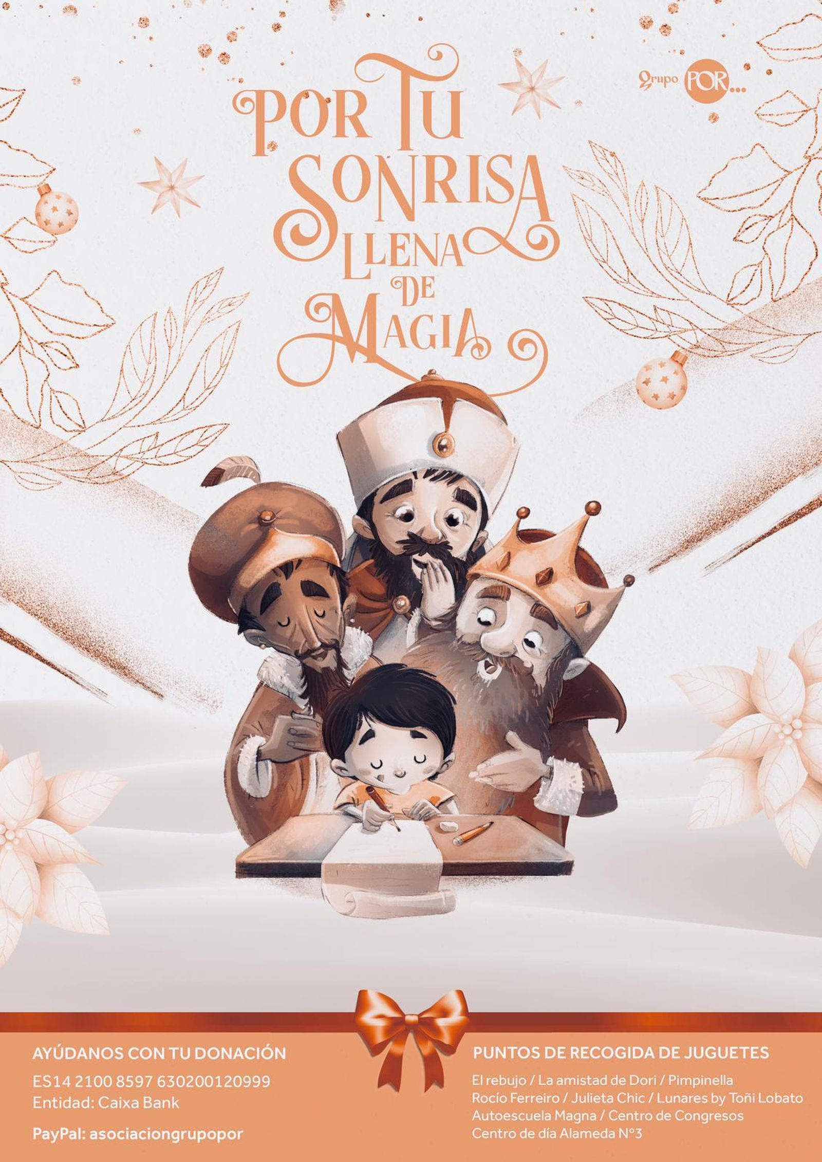 Cartel de la campaña solidaria del Grupo por... de recogida de juguetes.