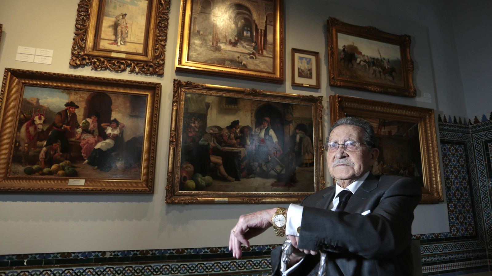 Mariano Bellver minutos antes de inaugurar su donación en la Casa Fabiola.
