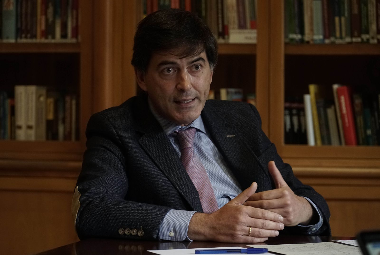 Juan Pérez Gálvez (Herrera, 1969), durante la entrevista.