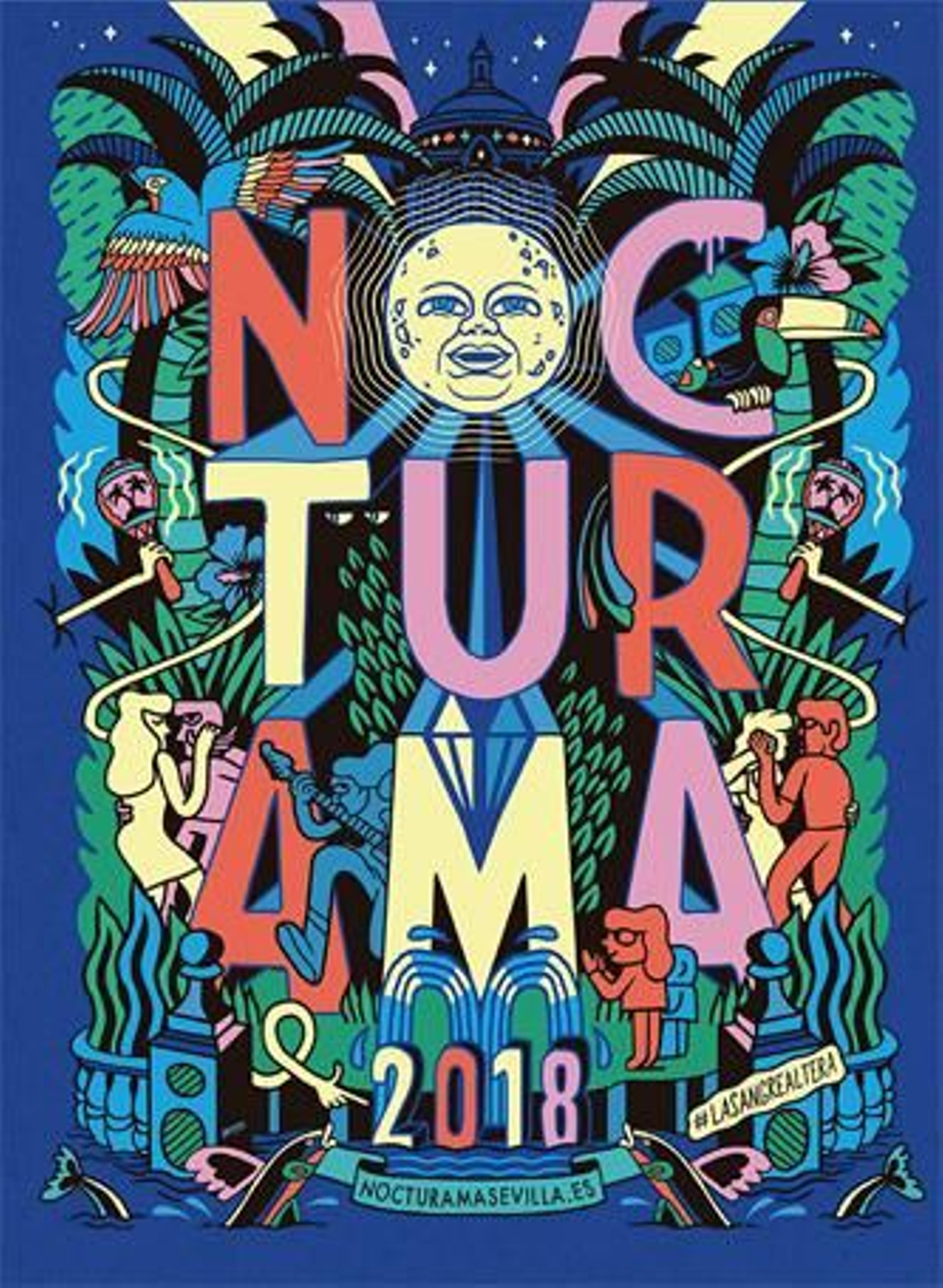 El cartel diseñado por Andi Rivas para Nocturama 2018.