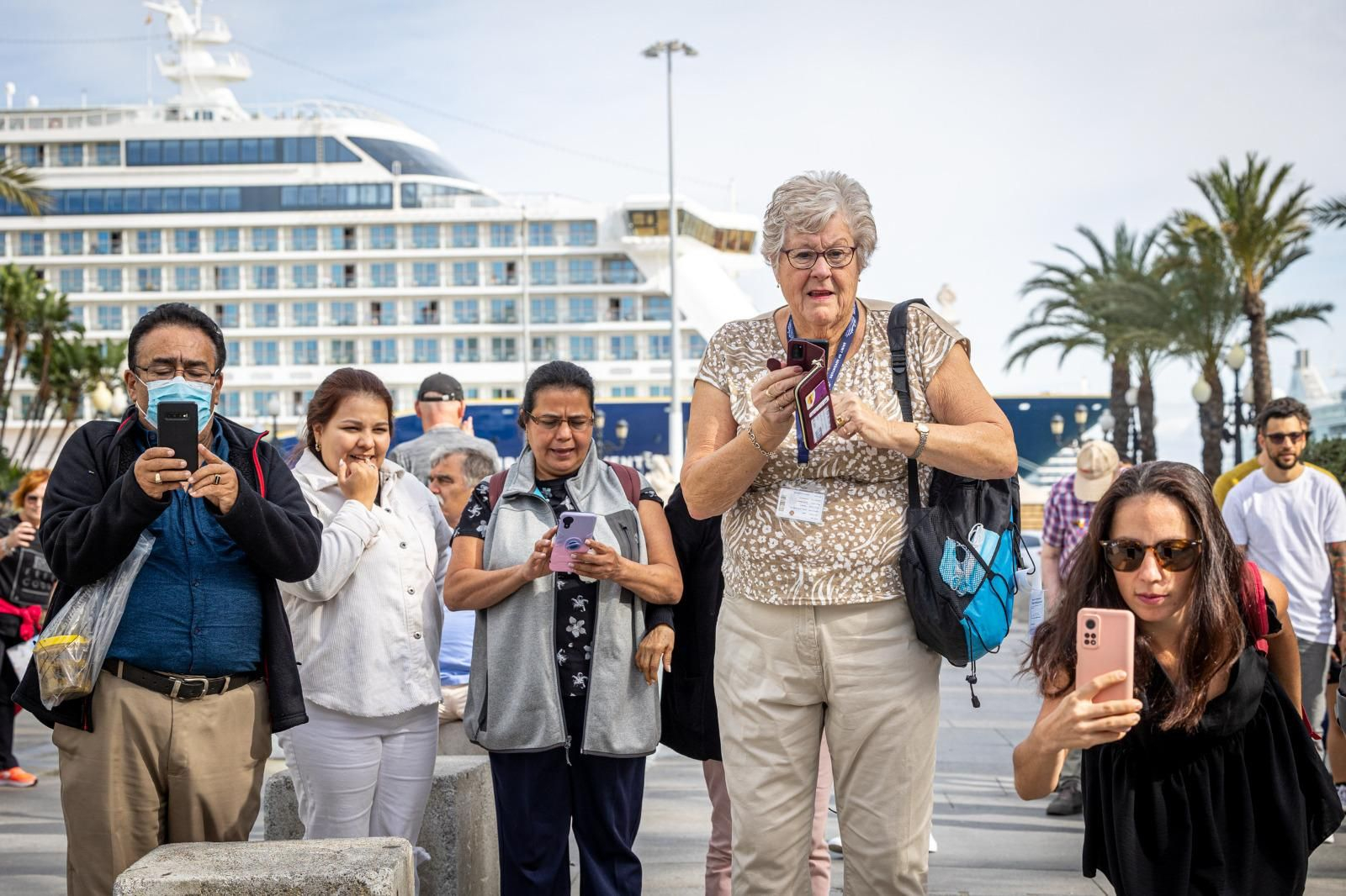 Turistas y cruceros este martes en Cádiz