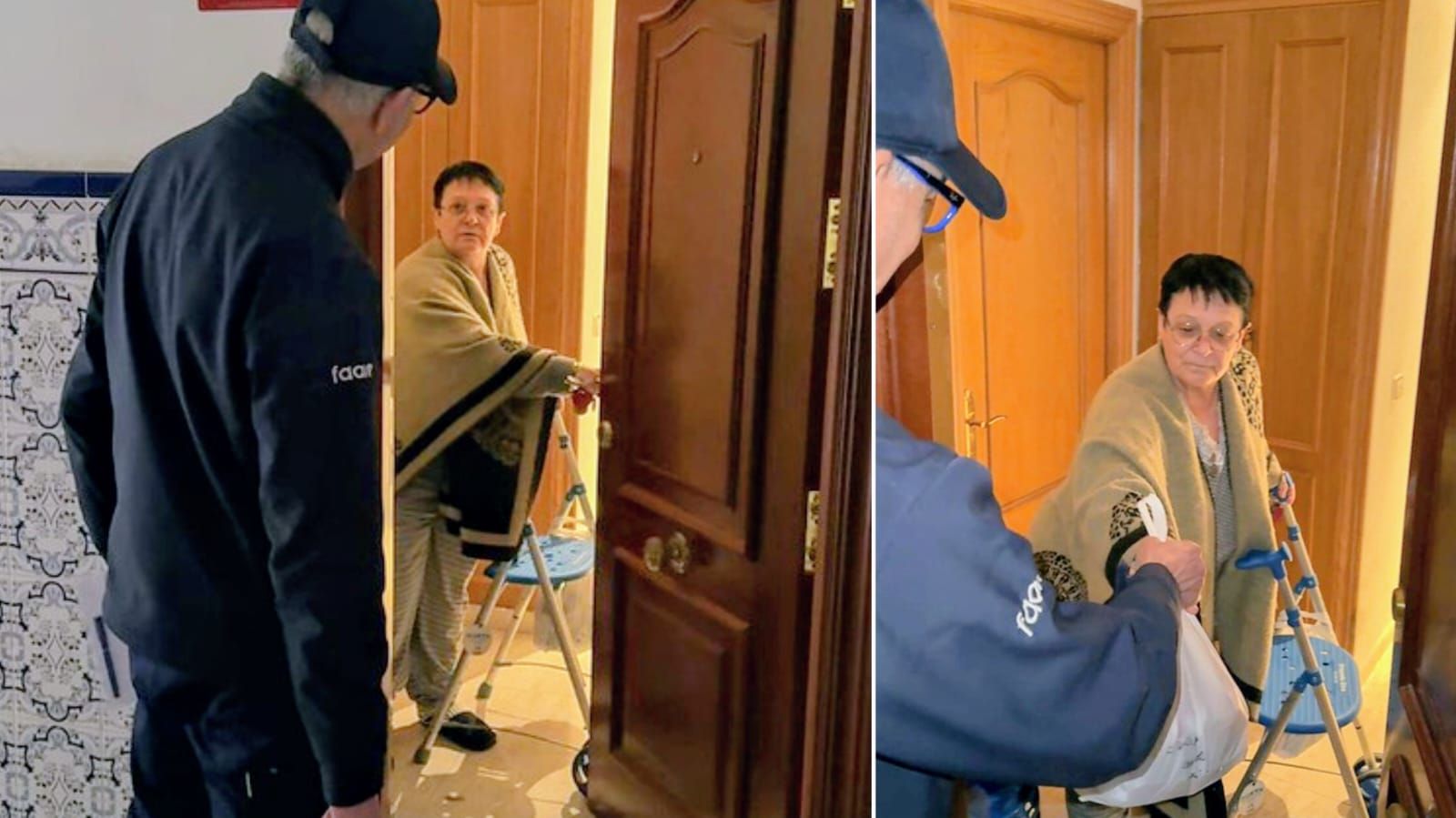 Una usuaria del Servicio de Comida a Domicilio que presta FAAM