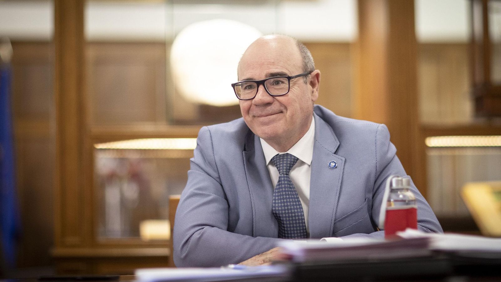 Mercado, durante la entrevista.