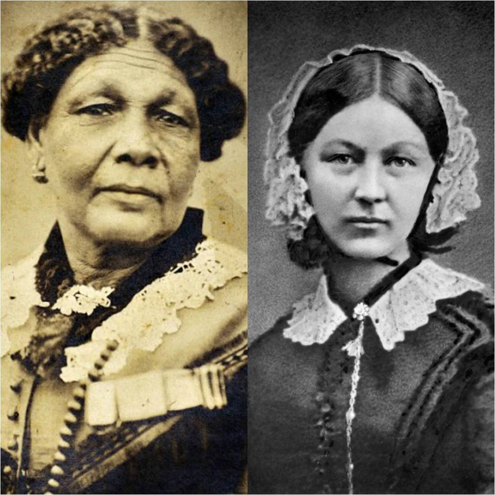 Enfermeras  Mary Seacole y Florence Nightingale. Siglo XIX.