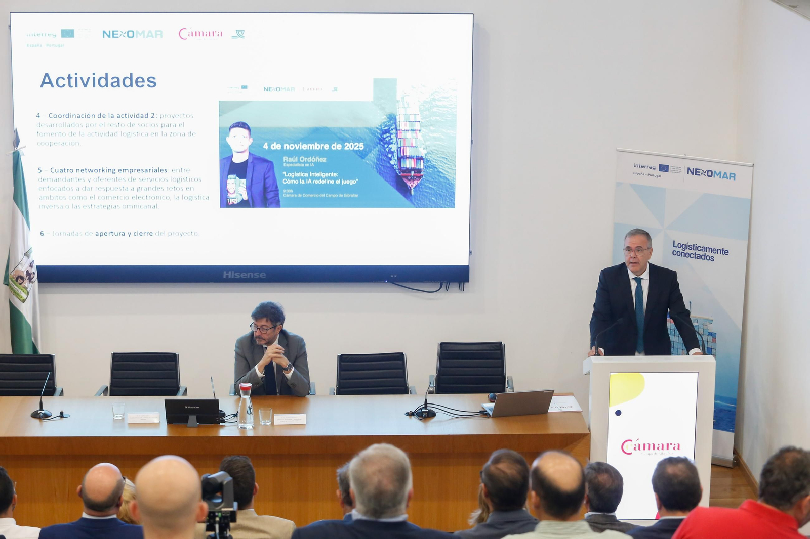 Las imágenes de la ponencia de Manuel Rodríguez Dapena, subdirector de Puertos del Estado, en la Cámara de Comercio del Campo de Gibraltar