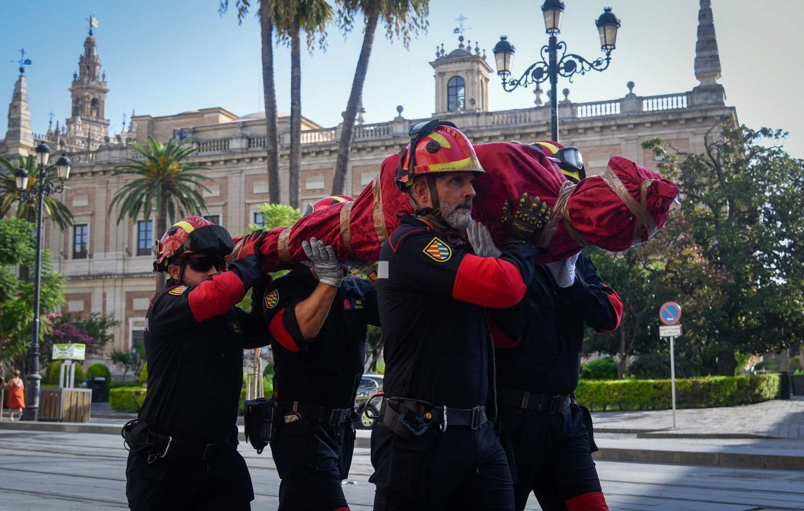 Simulacro de incendio en la Catedral y el Archivo de Indias
