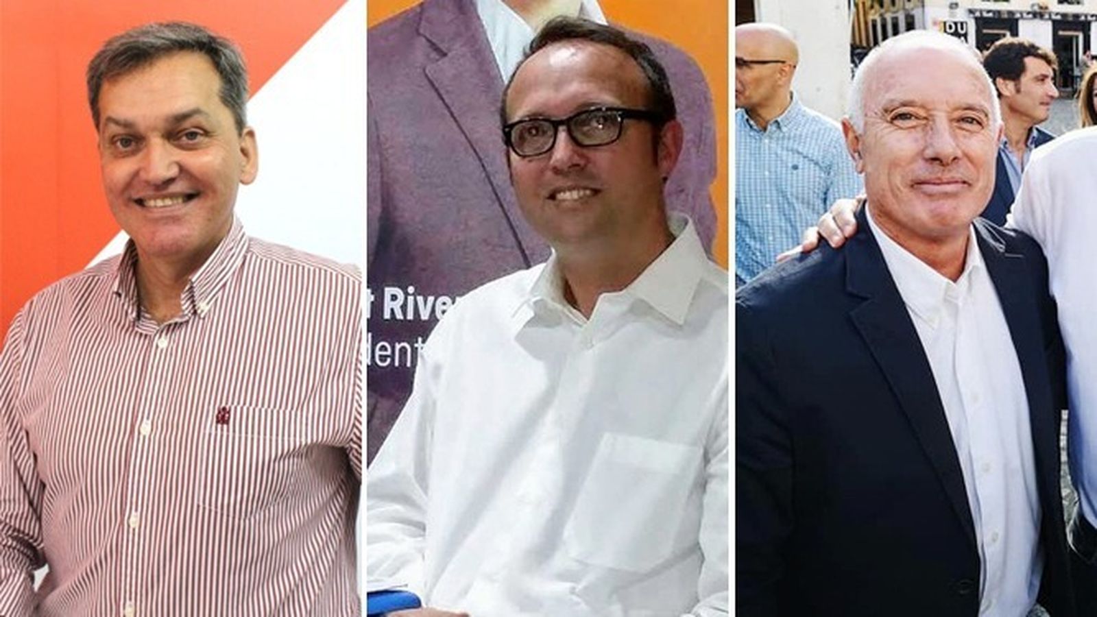 Los alcaldables de Cs Javier Gómez Porrúa (Sanlúcar), Gilberto Bernal (Rota) y Manuel Rodríguez (Chipiona).