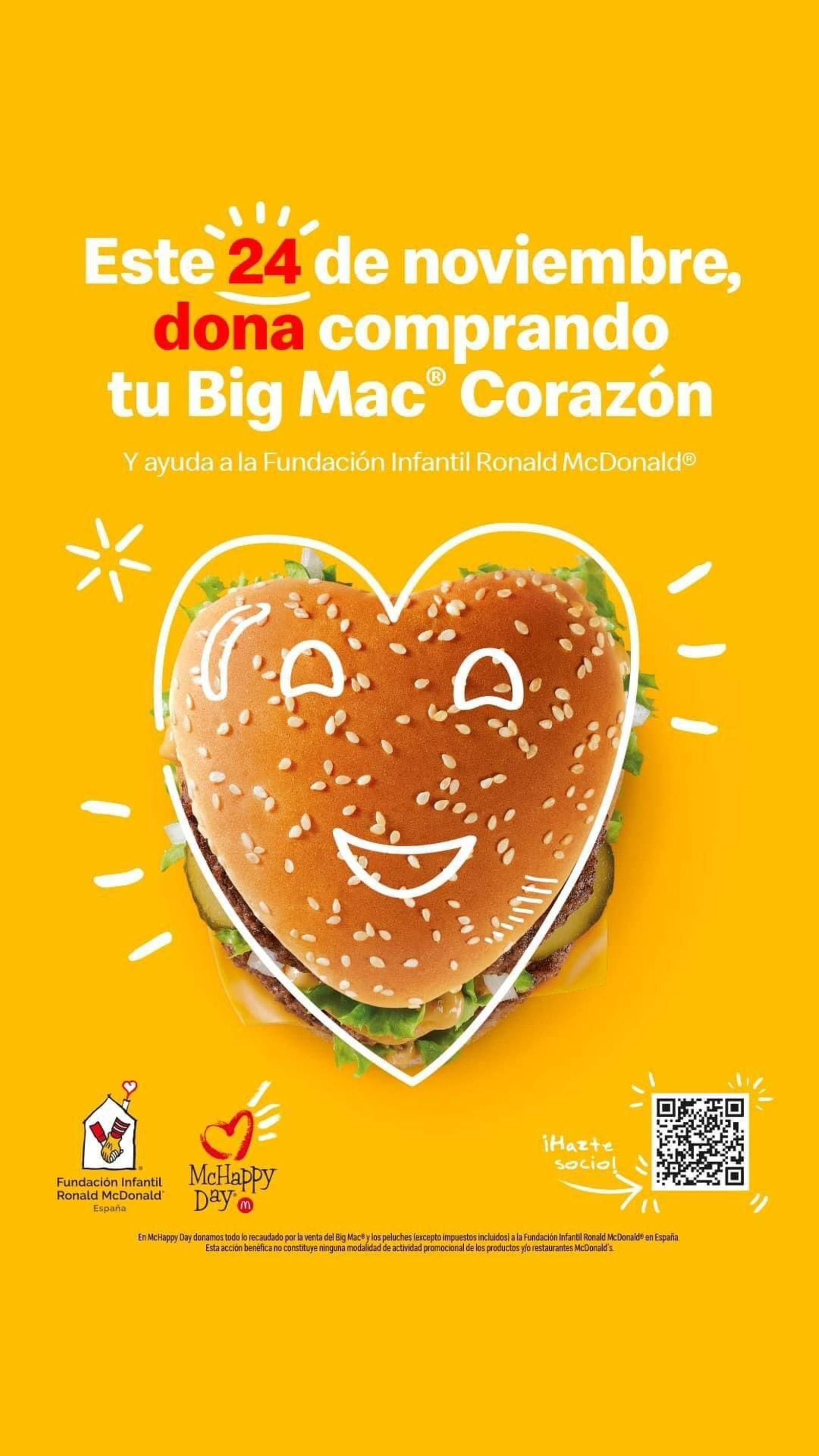 Cartel del McHappy Day, el día más solidario de McDonald’s