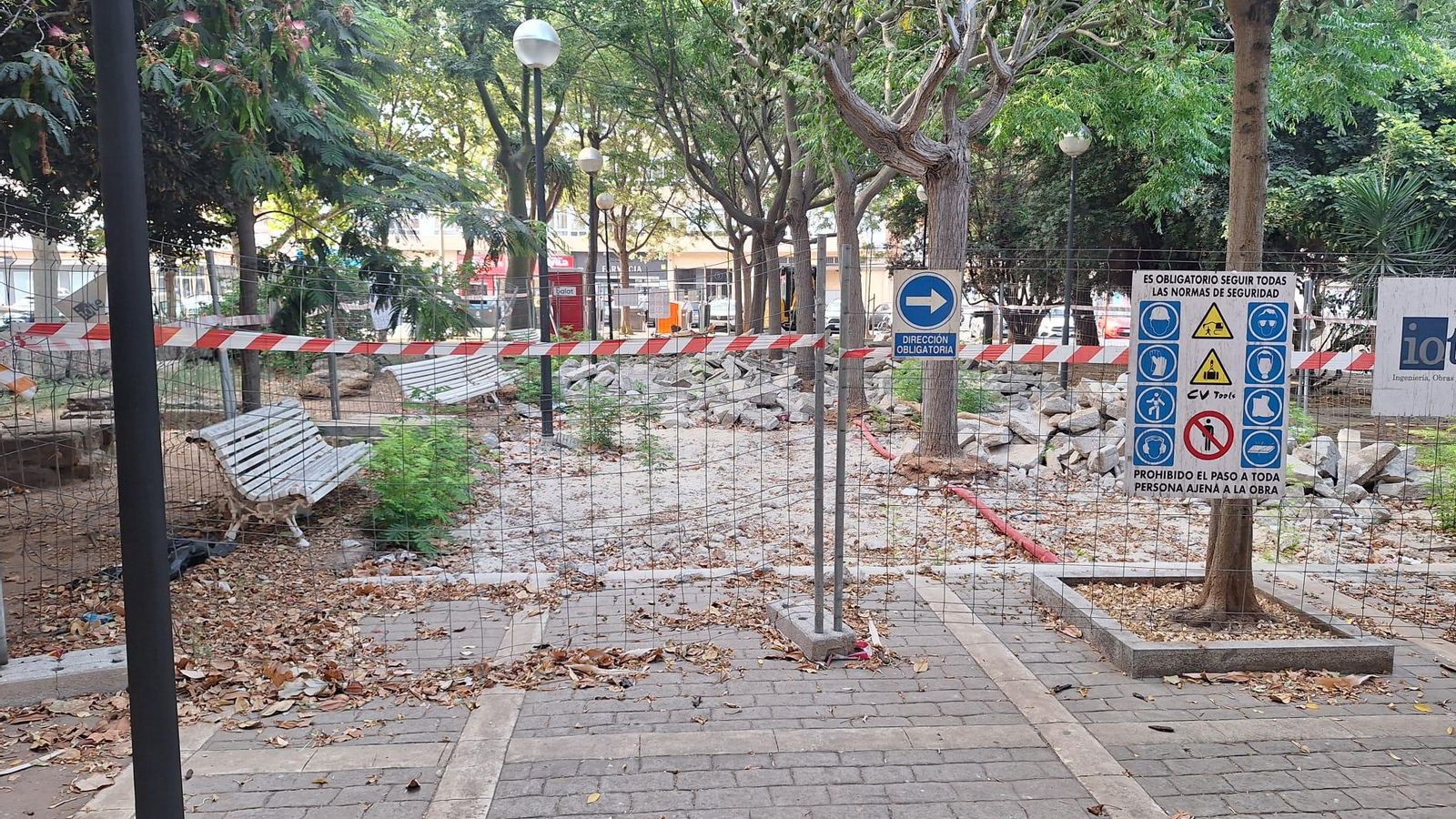 Obra sin actividad este jueves en Asdrúbal.