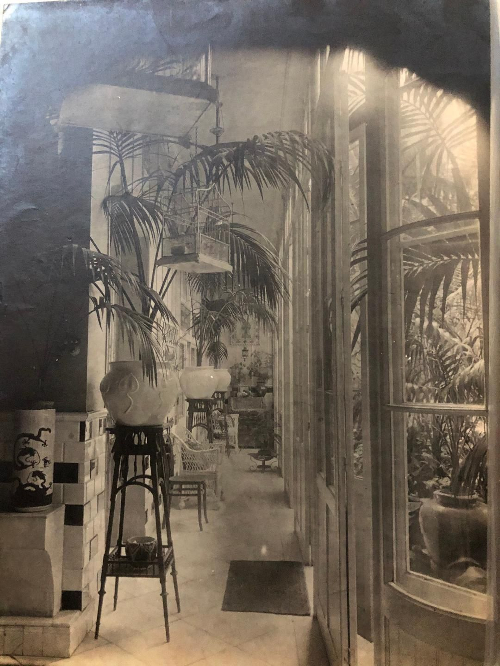 Una de las galerías de la casa.