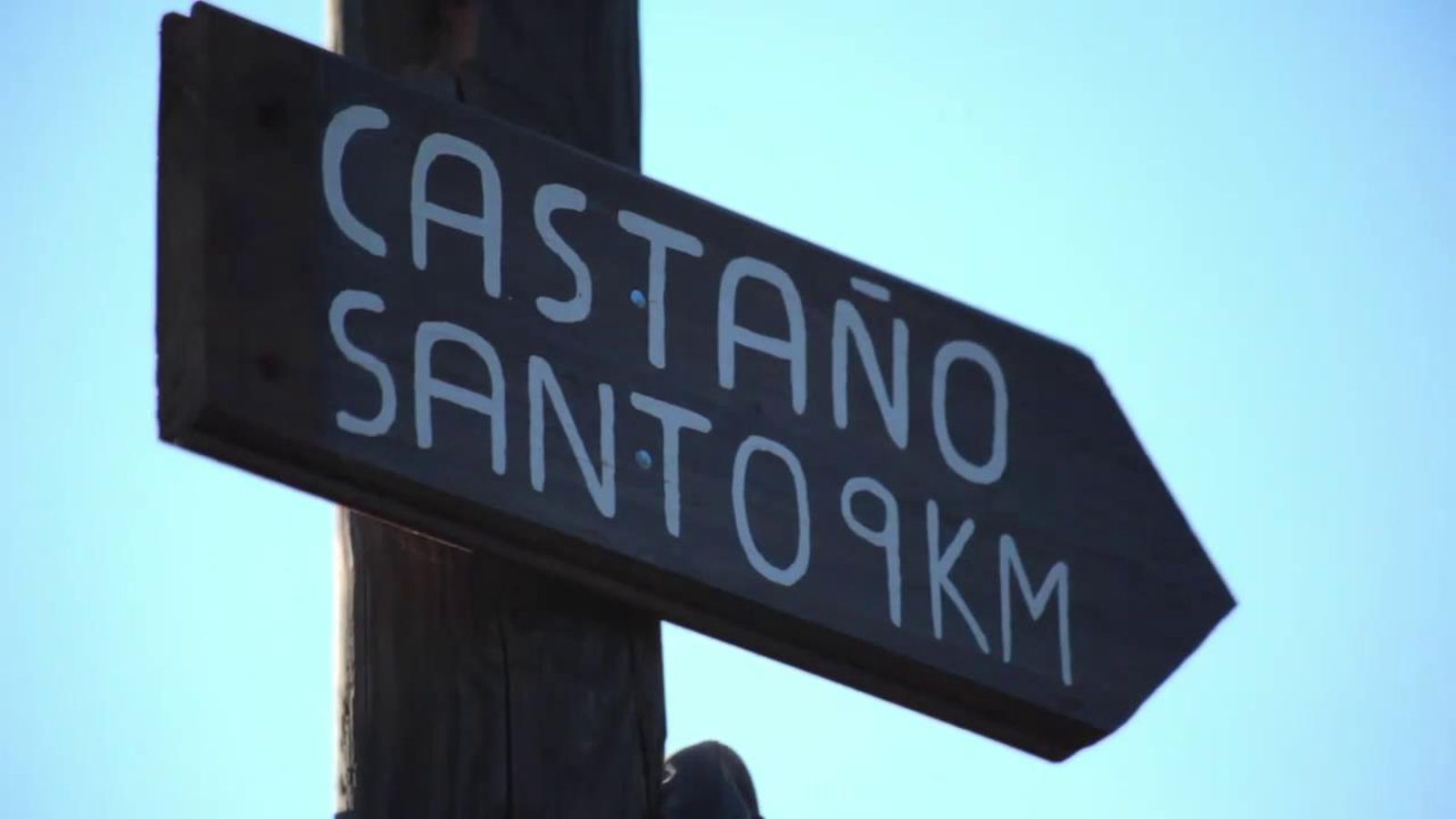 Una de las señalizaciones para llegar al Castaño Santo de Istán. Una de las señalizaciones para llegar al Castaño Santo de Istán.