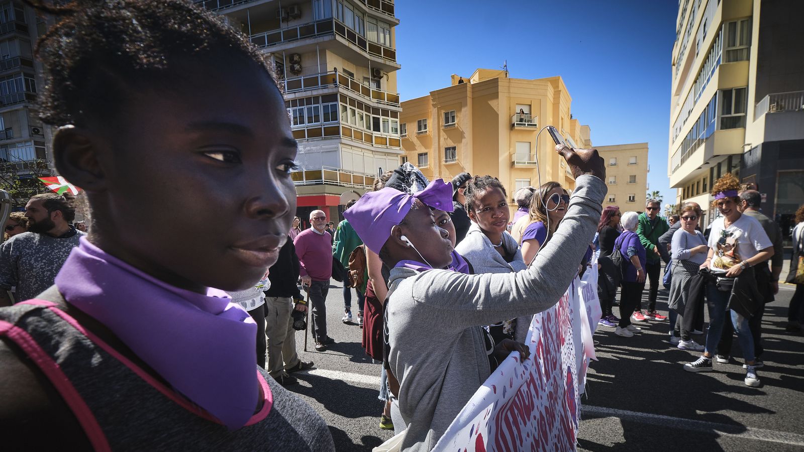 Manifestación por el Día Internacional de la Mujer.