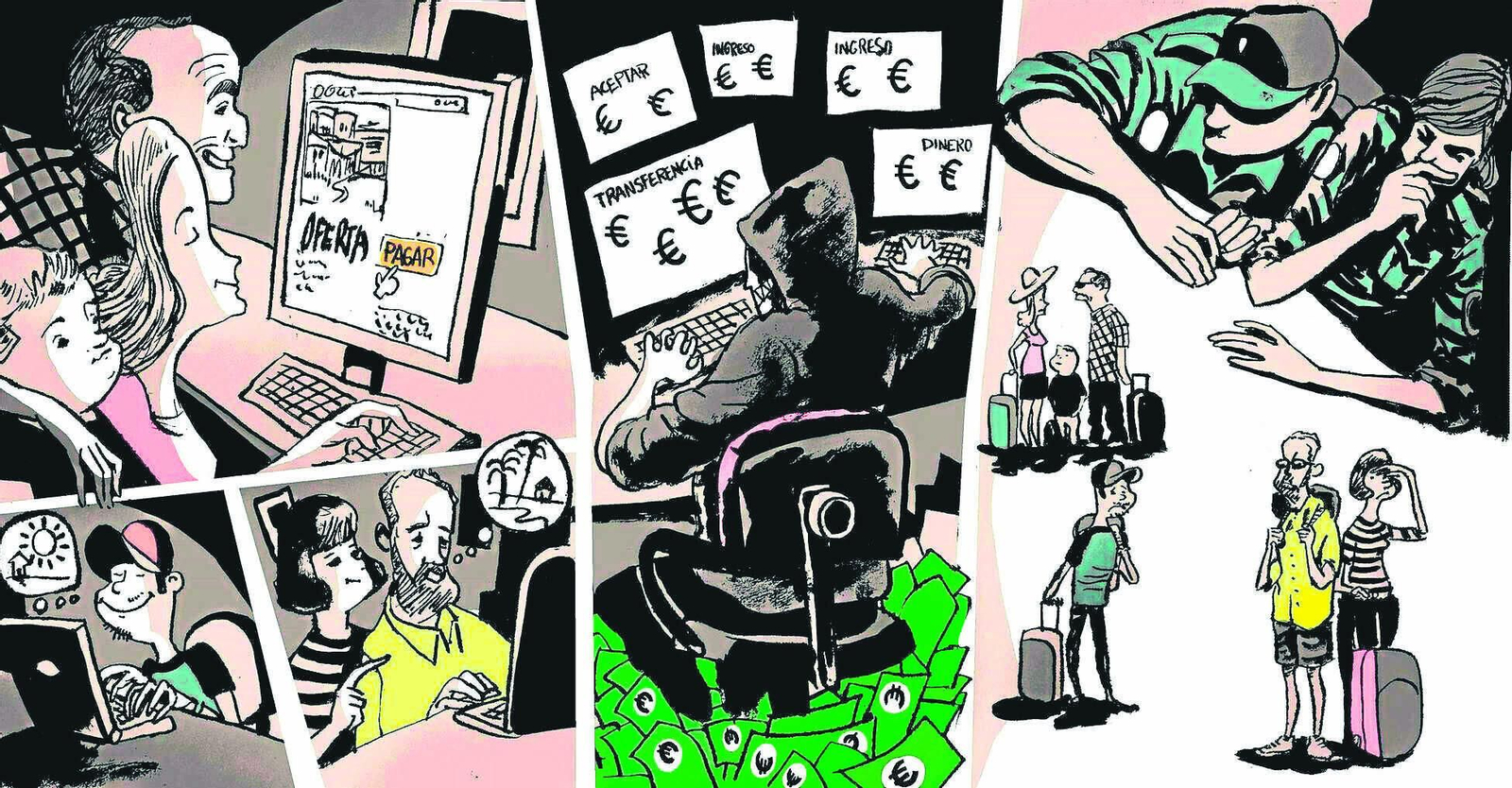 Ilustración sobre la cibercriminalidad.