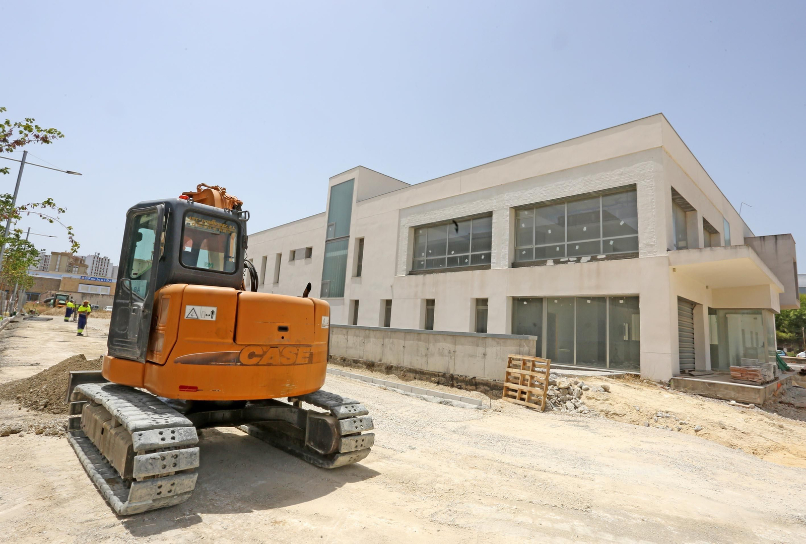 Obras de urbanización de la jefatura de la Policía Local de Jerez