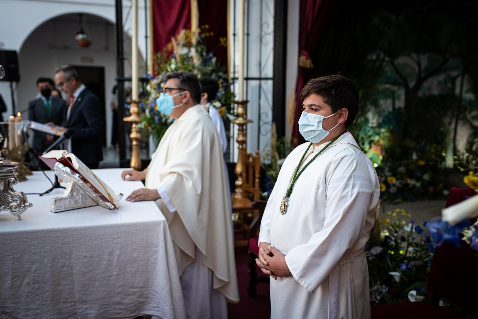 Imágenes de la misa de romeros de la Hermandad de Huelva