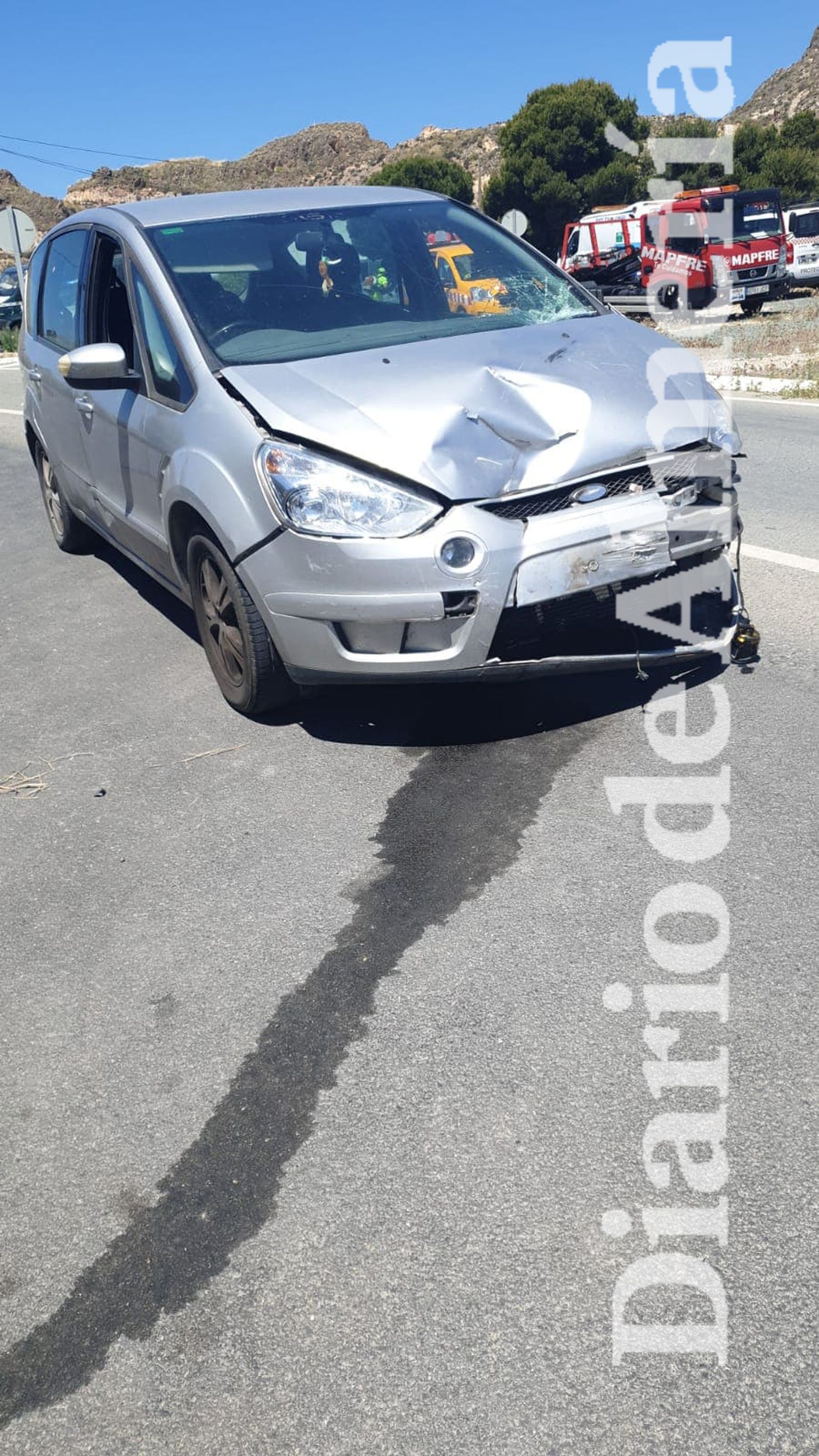 Accidente de tráfico moral en el cruce de La Simona (Garrucha)