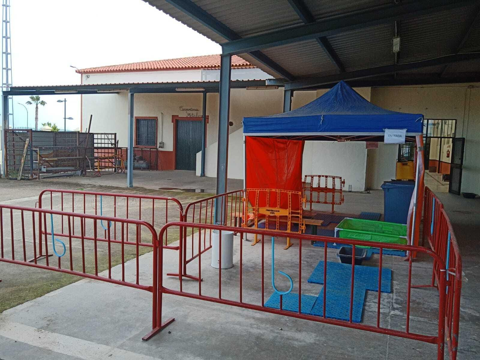 Imagen de la carpa recién instalada.