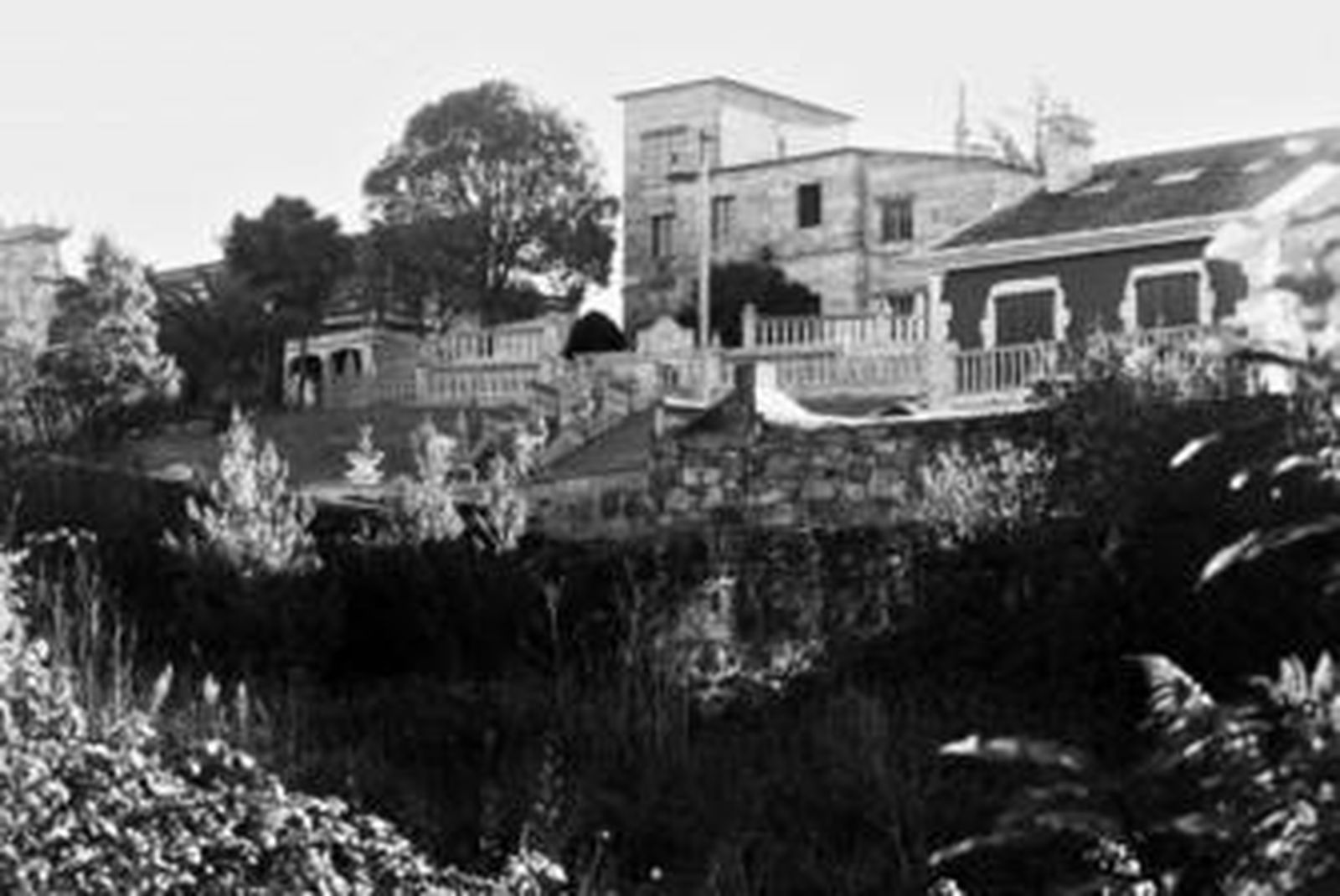 Chalé en Vigo de uno de los implicados en la trama, que fue registrado ayer por la Guardia Civil.