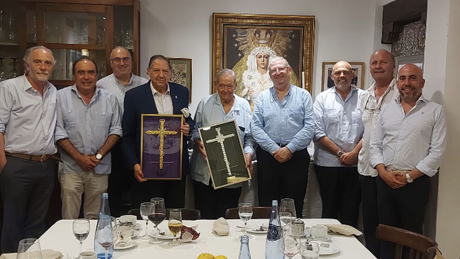 Los participantes en el almuerzo