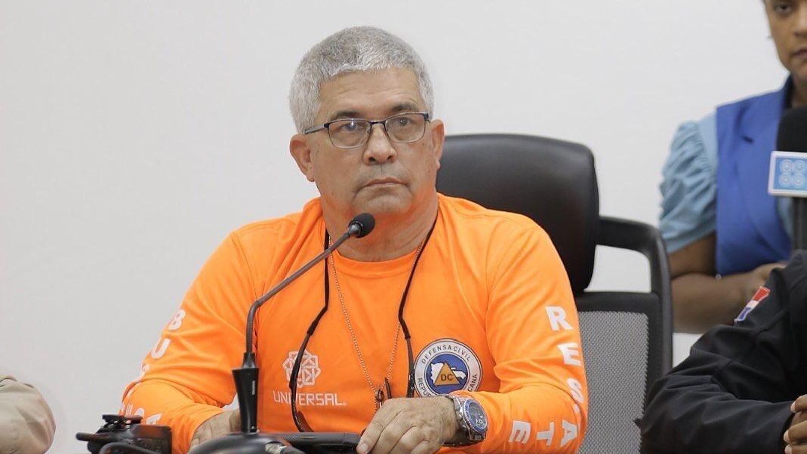 El portavoz de la Defensa Civil de la República Dominicana, Delfín Rodríguez