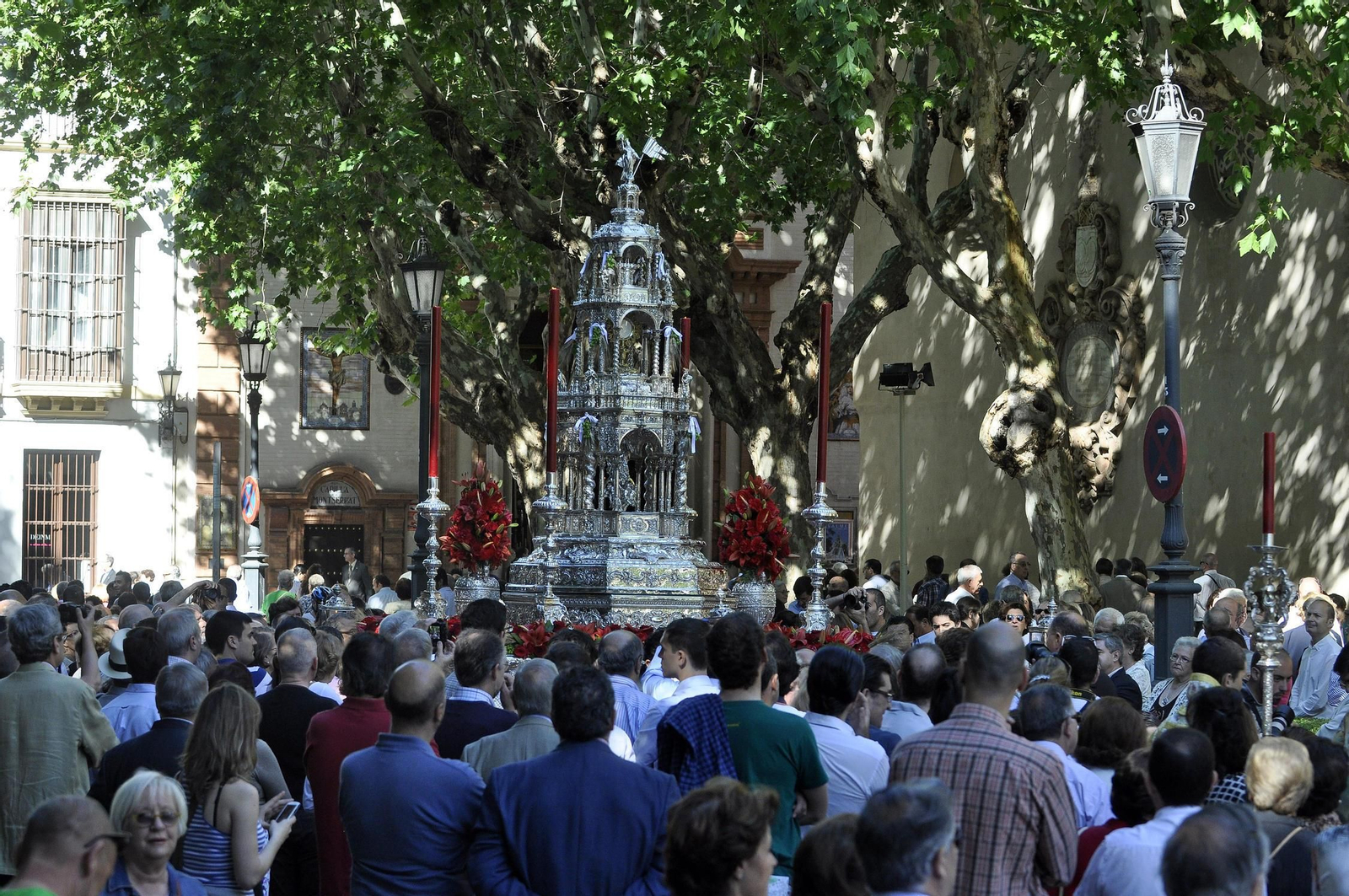 La custodia que cobija al Santísimo en el Corpus de la Magdalena.