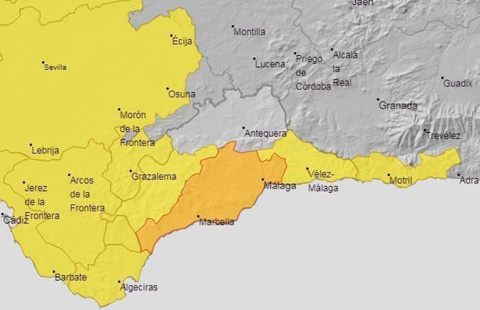 Alertas de la Aemet.