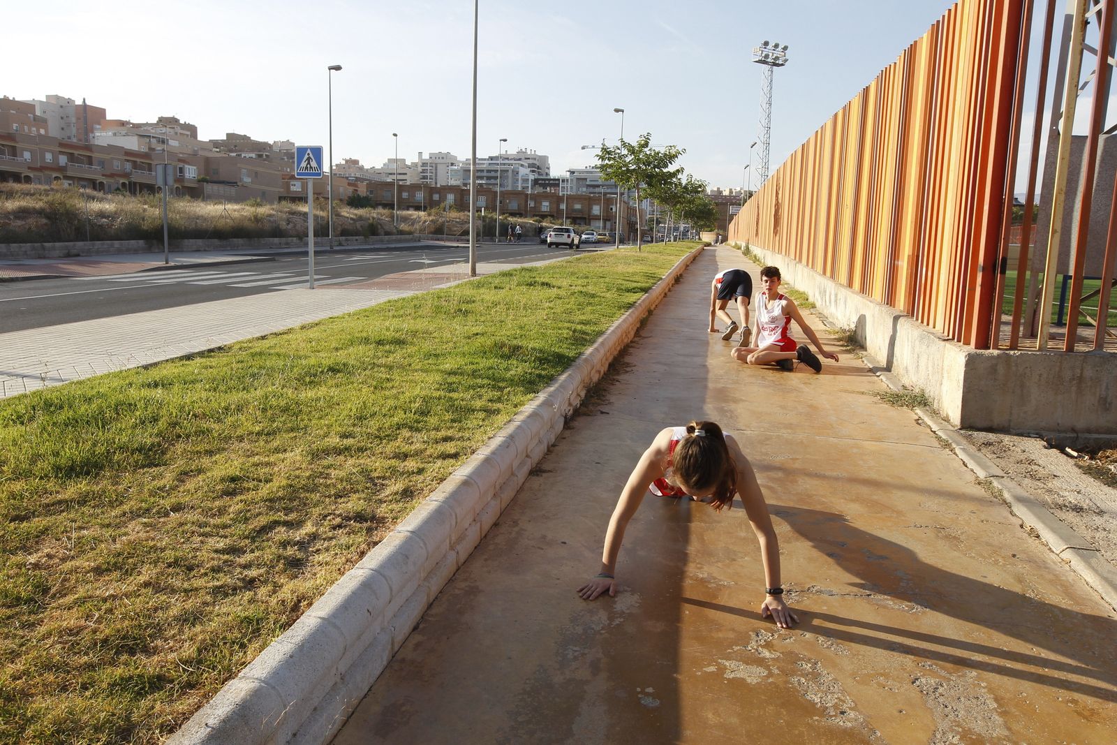 Entrenamiento del CD Atletas de Almería en el parque de Los Molinos